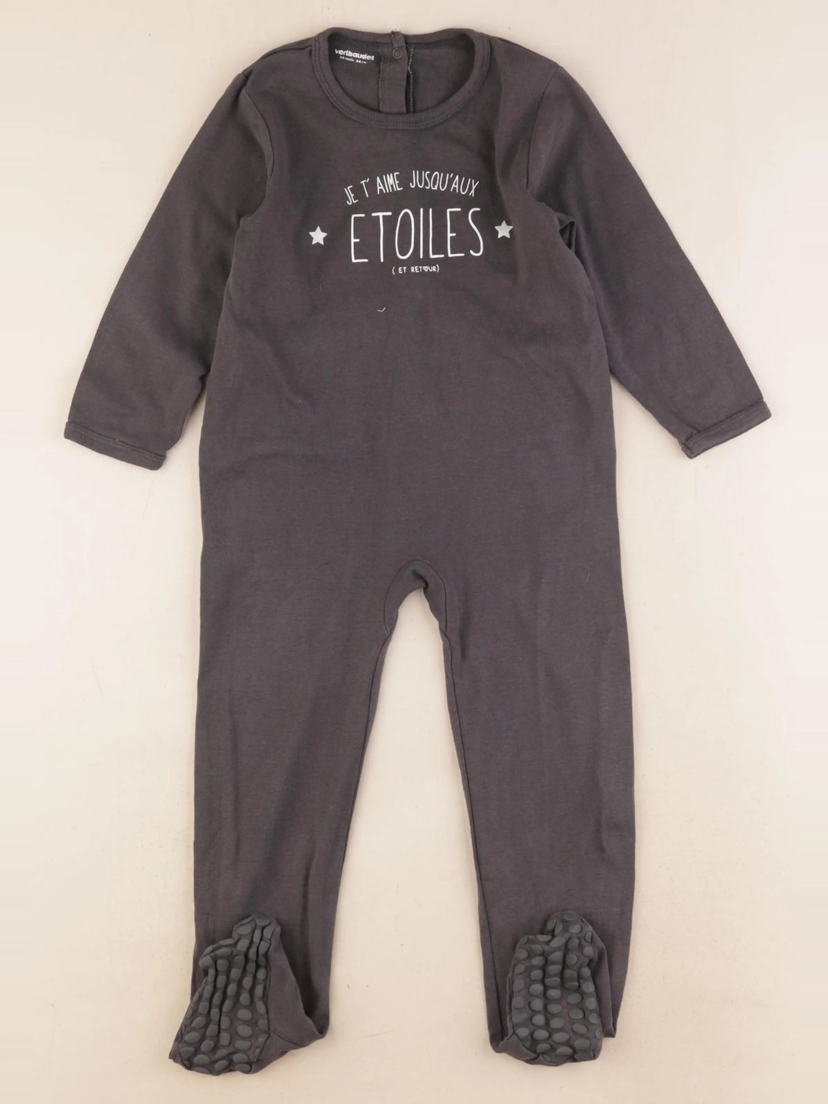 Vertbaudet - pyjama coton gris - 36 mois