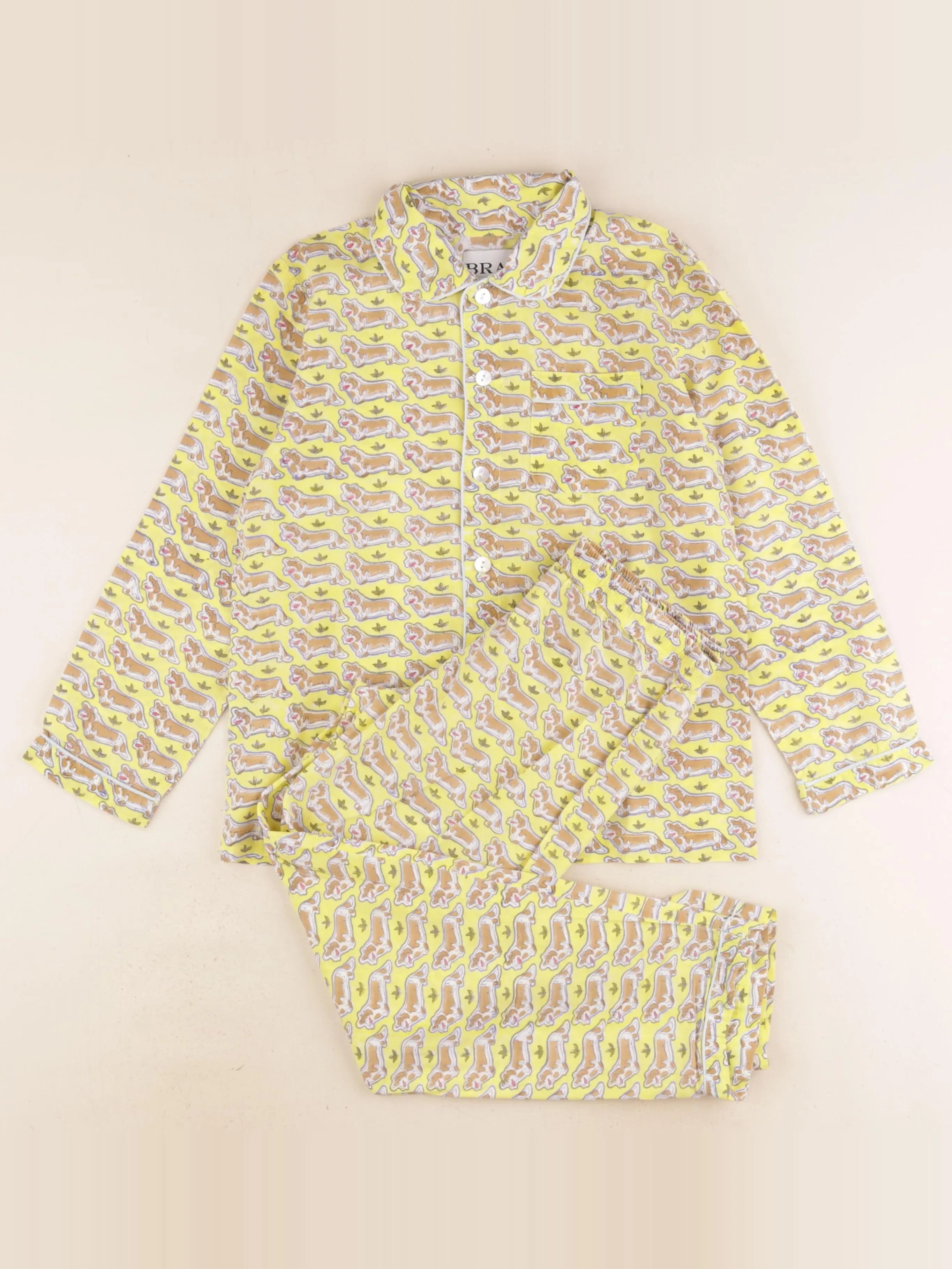 Brai - pyjama coton jaune - 8 ans