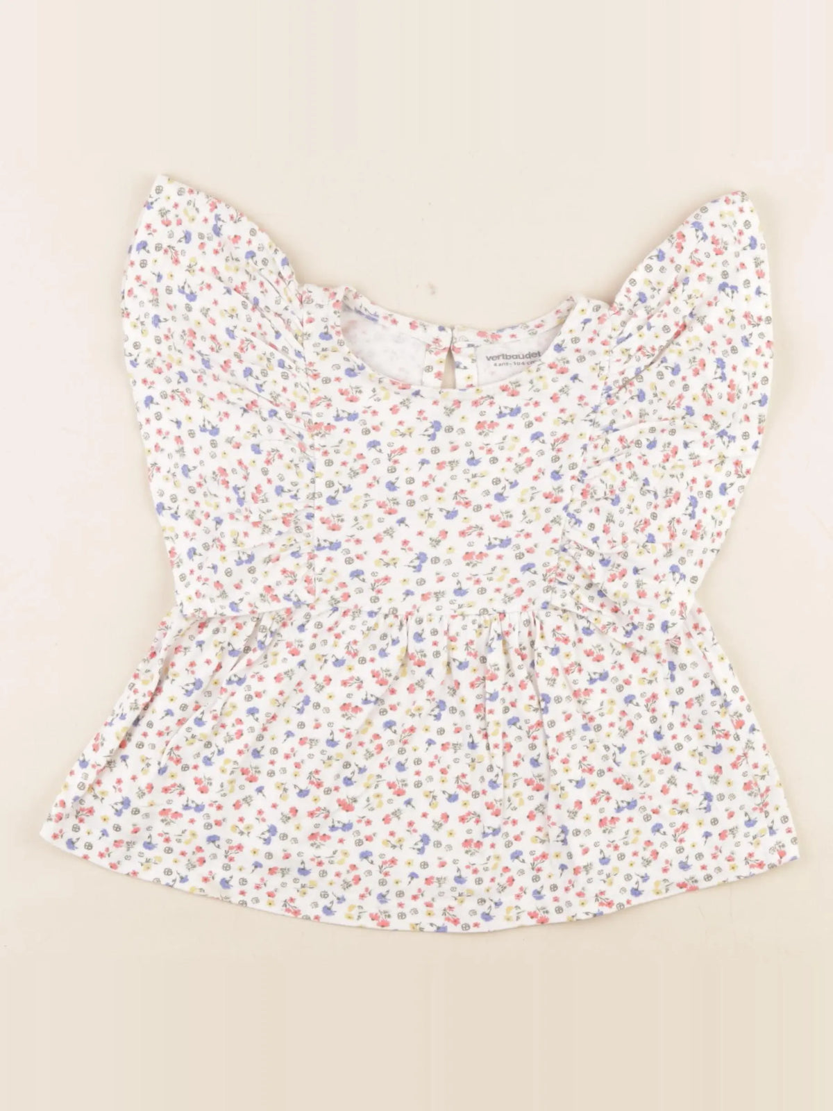 Vertbaudet - tee-shirt blanc - 4 ans