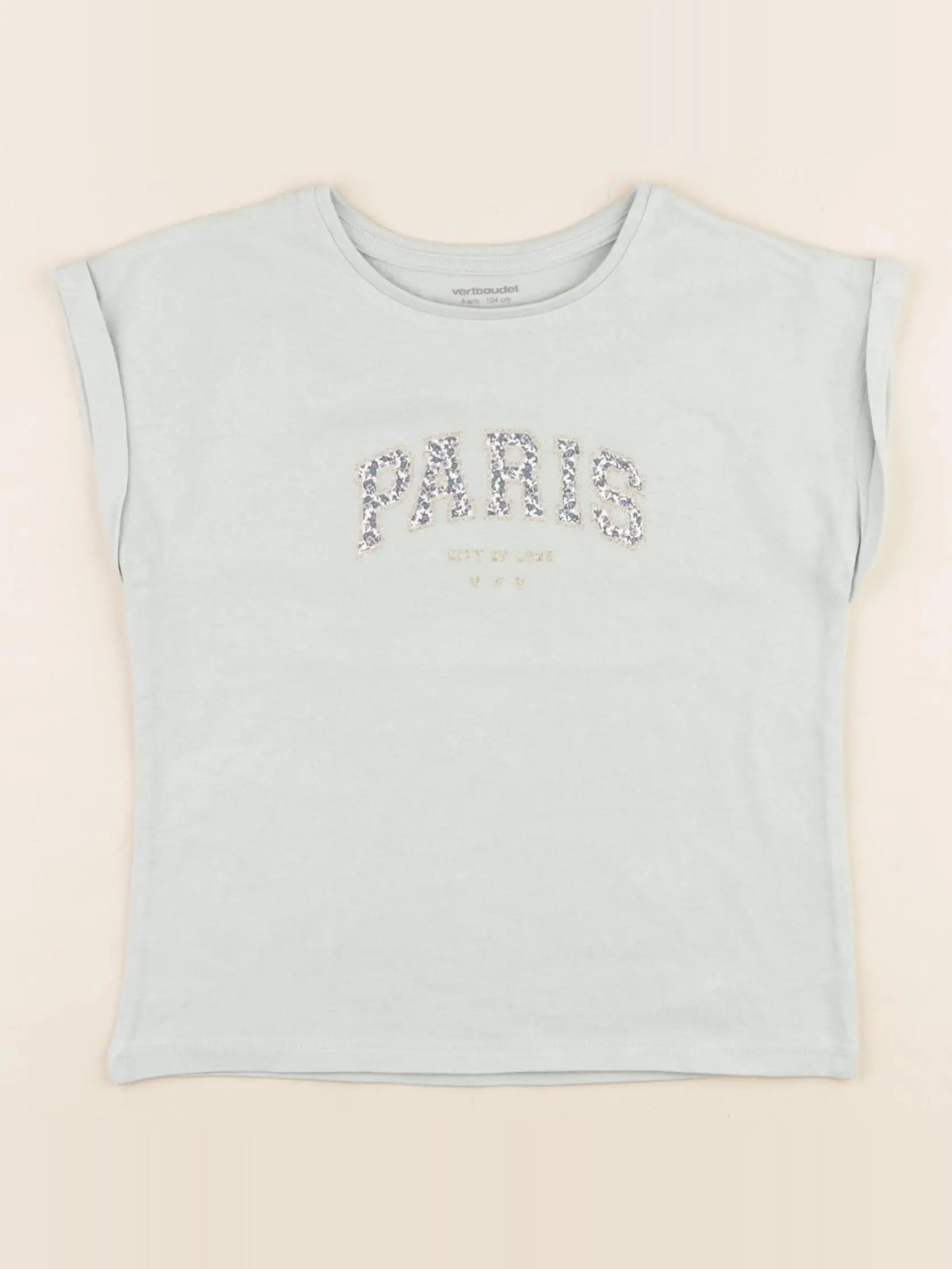 Vertbaudet - tee-shirt bleu - 4 ans