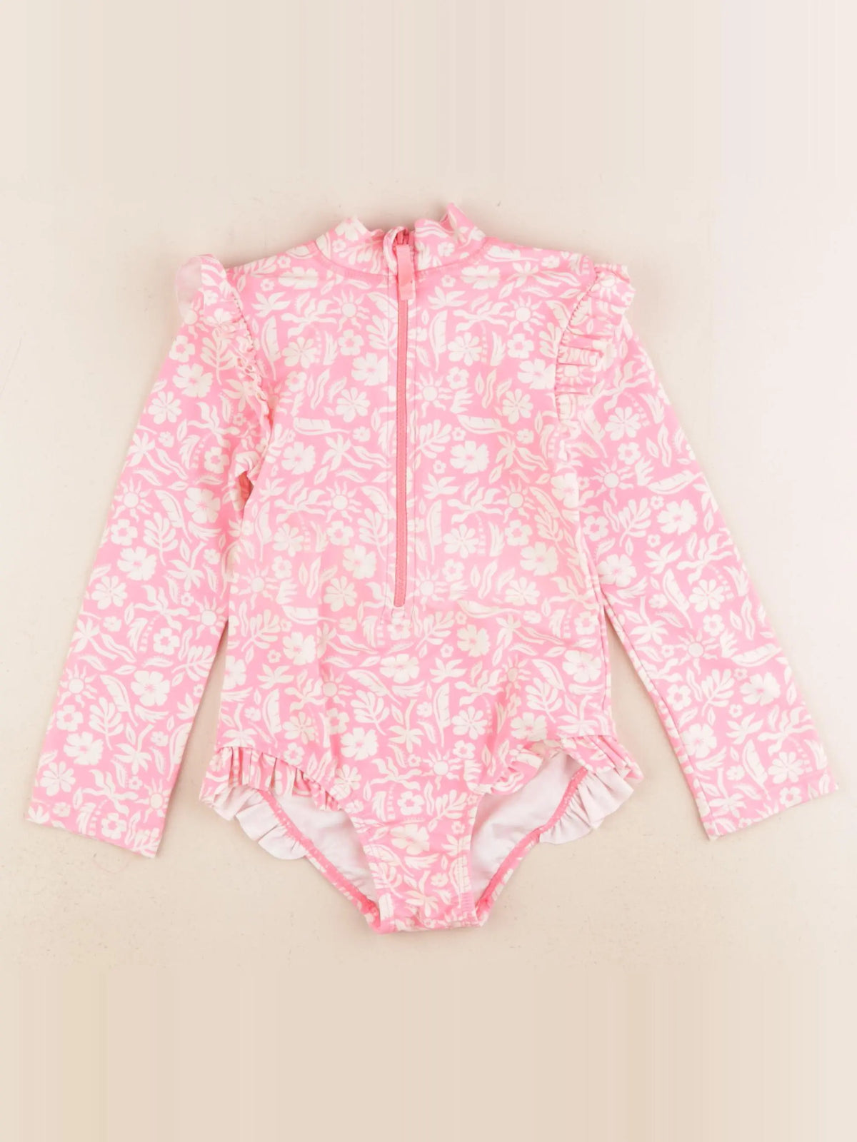 Tape à l'oeil - combi de bain rose - 4 ans
