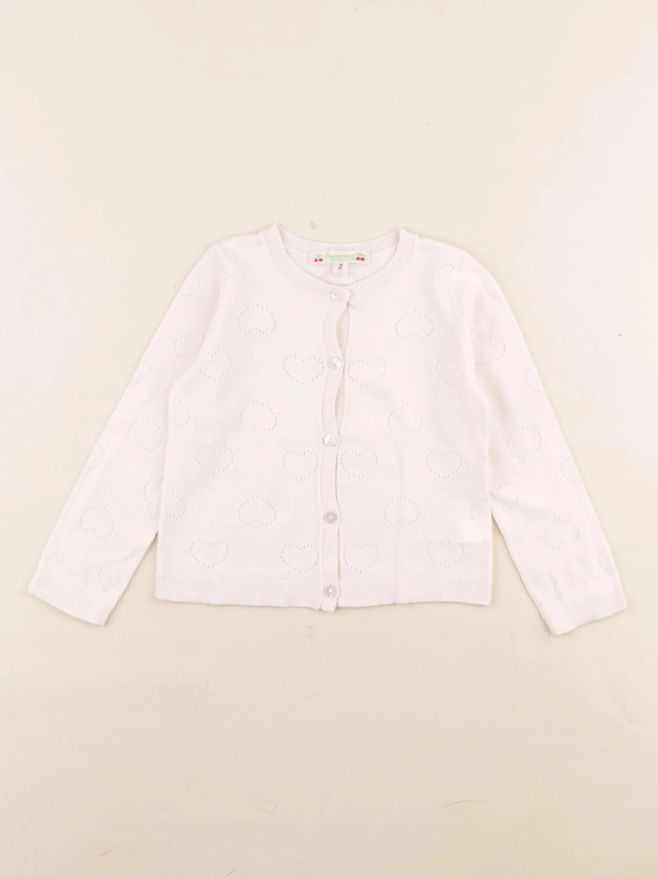 Bonpoint - gilet rose - 2 ans
