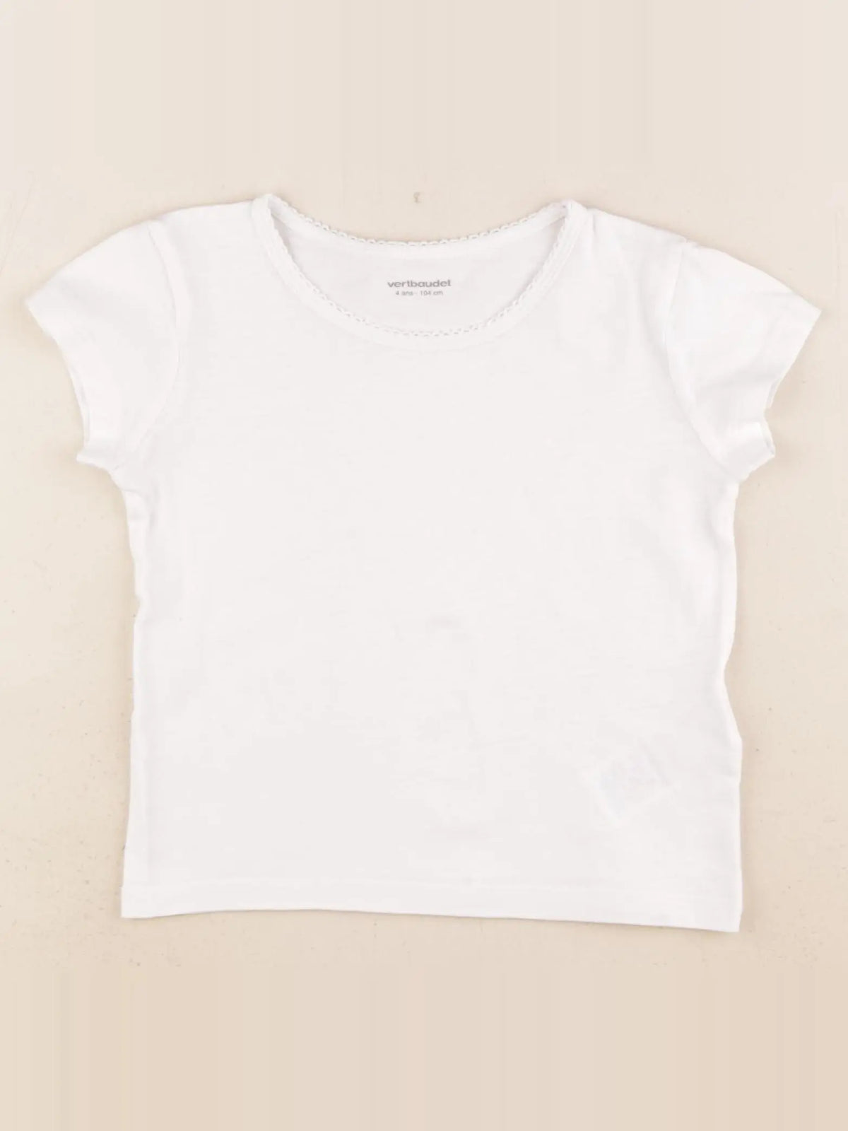Vertbaudet - maillot de corps blanc - 4 ans