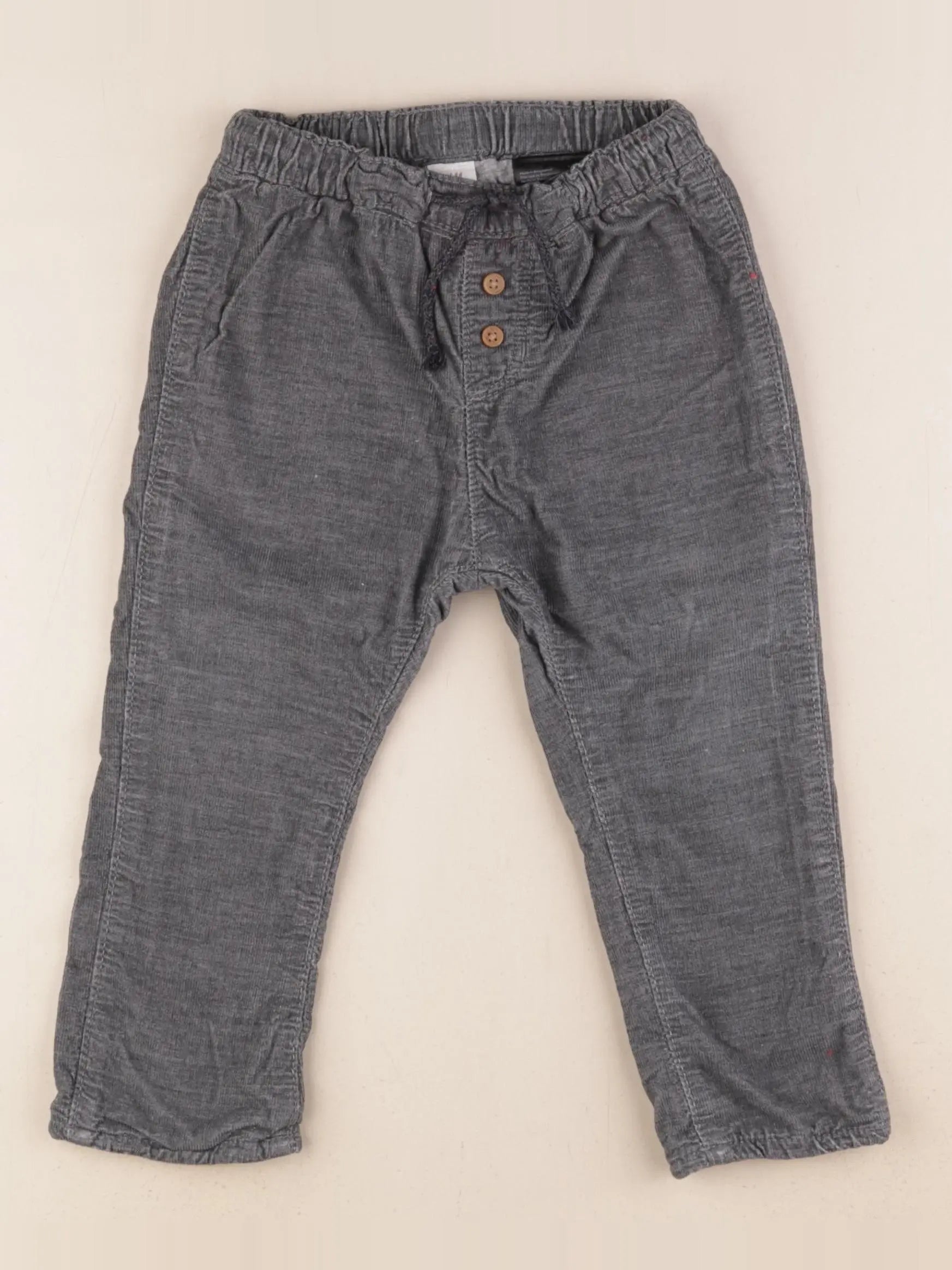 H&M - pantalon doublé gris - 18/24 mois