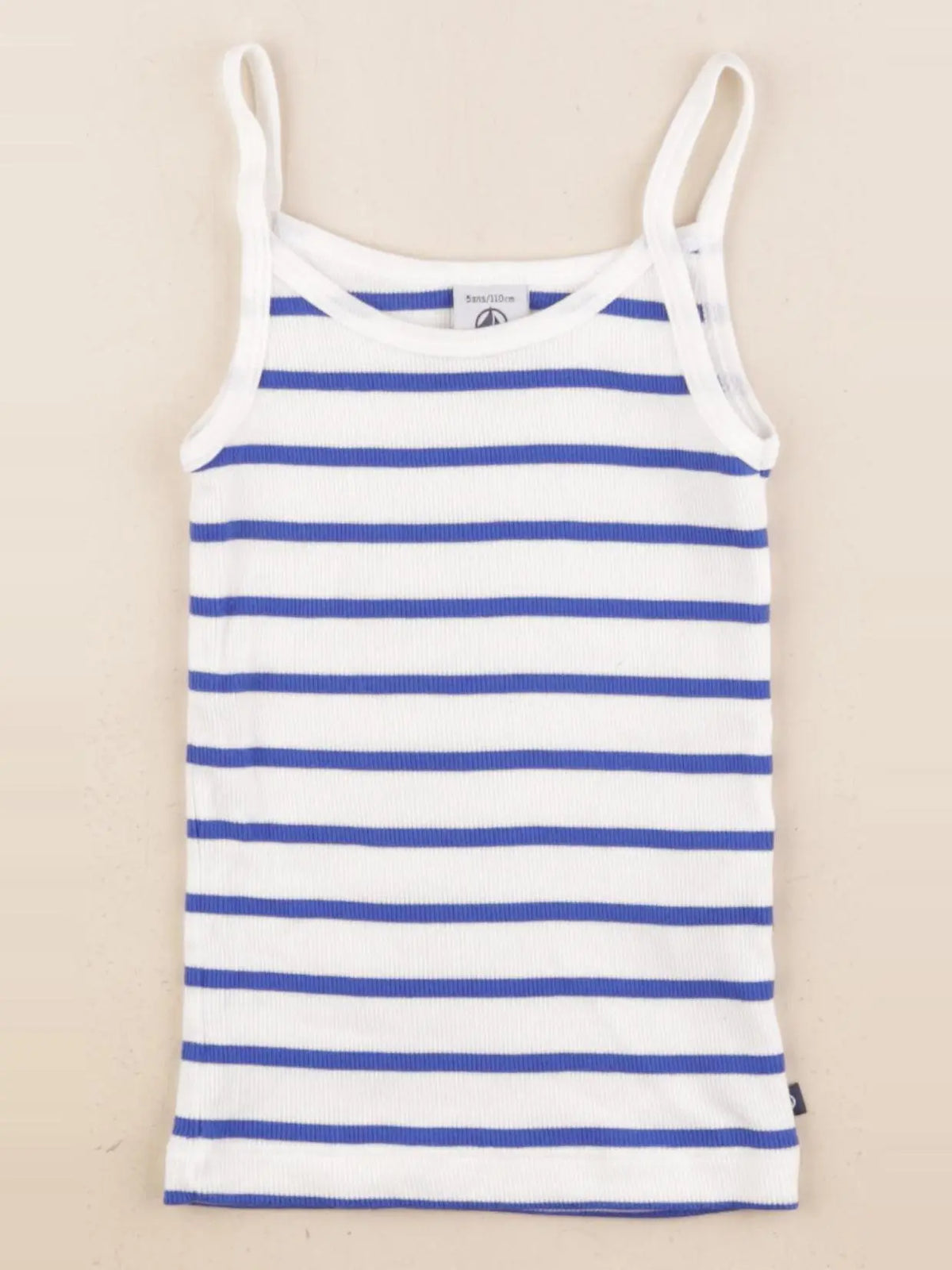 Petit Bateau - maillot de corps blanc, bleu - 5 ans
