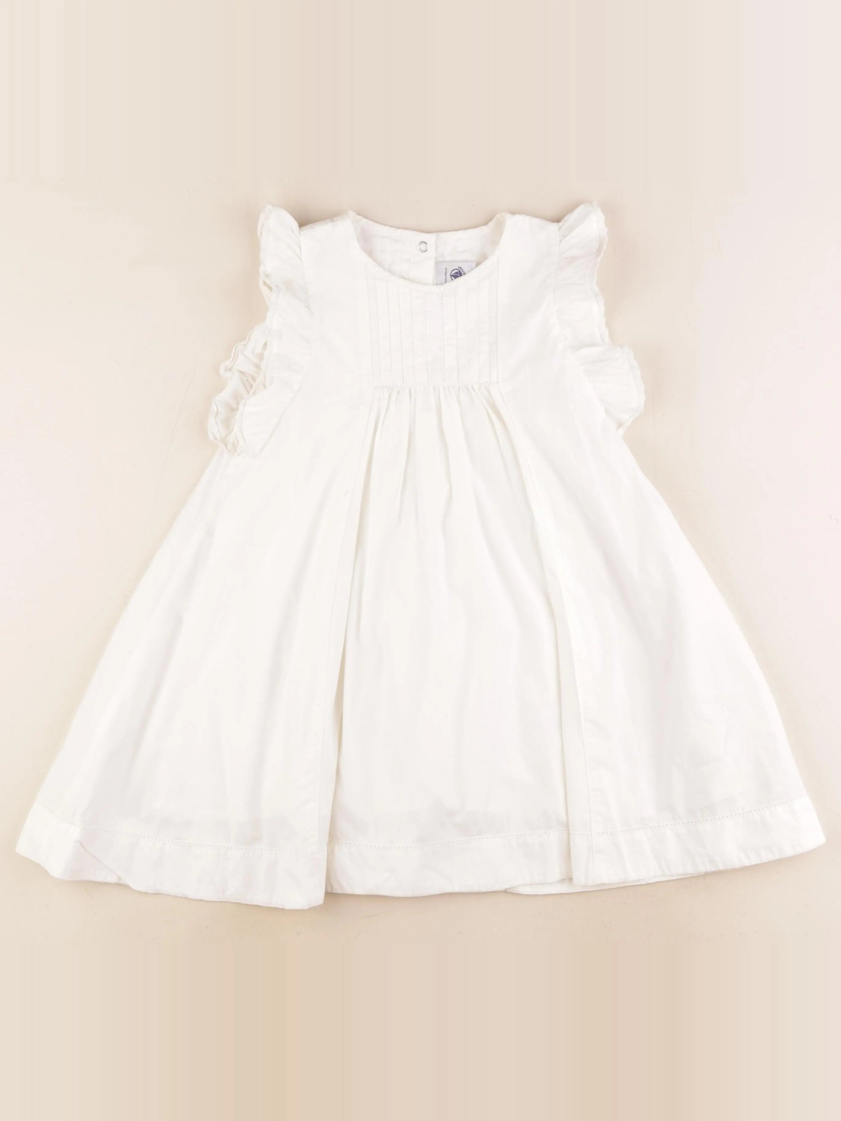Petit Bateau - robe blanc - 5 ans