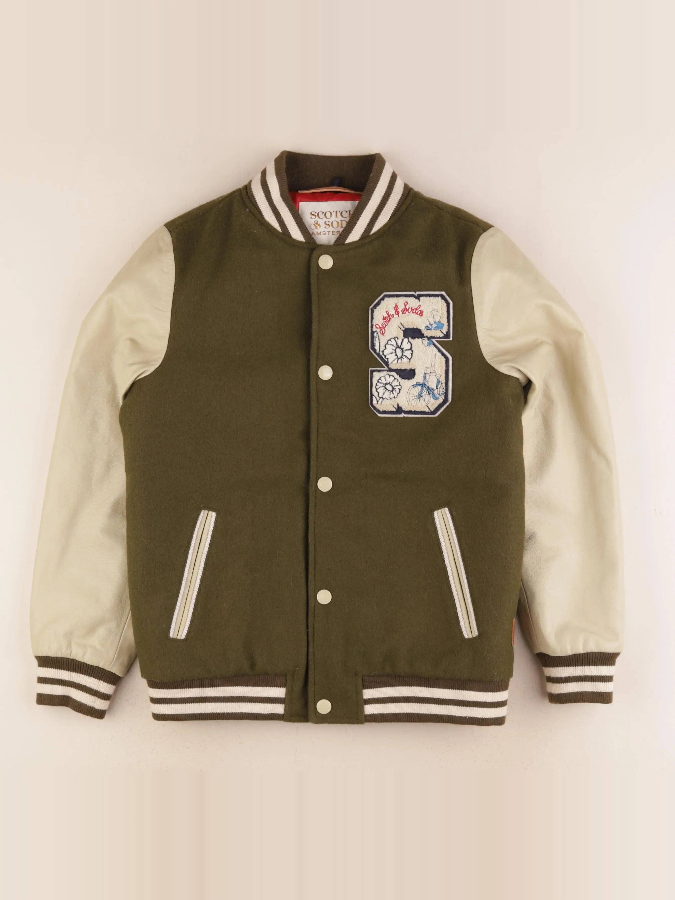 Scotch & Soda - veste vert, beige - 10 ans