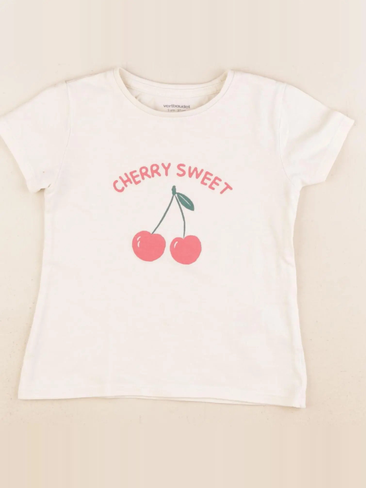 Vertbaudet - tee-shirt beige - 3 ans