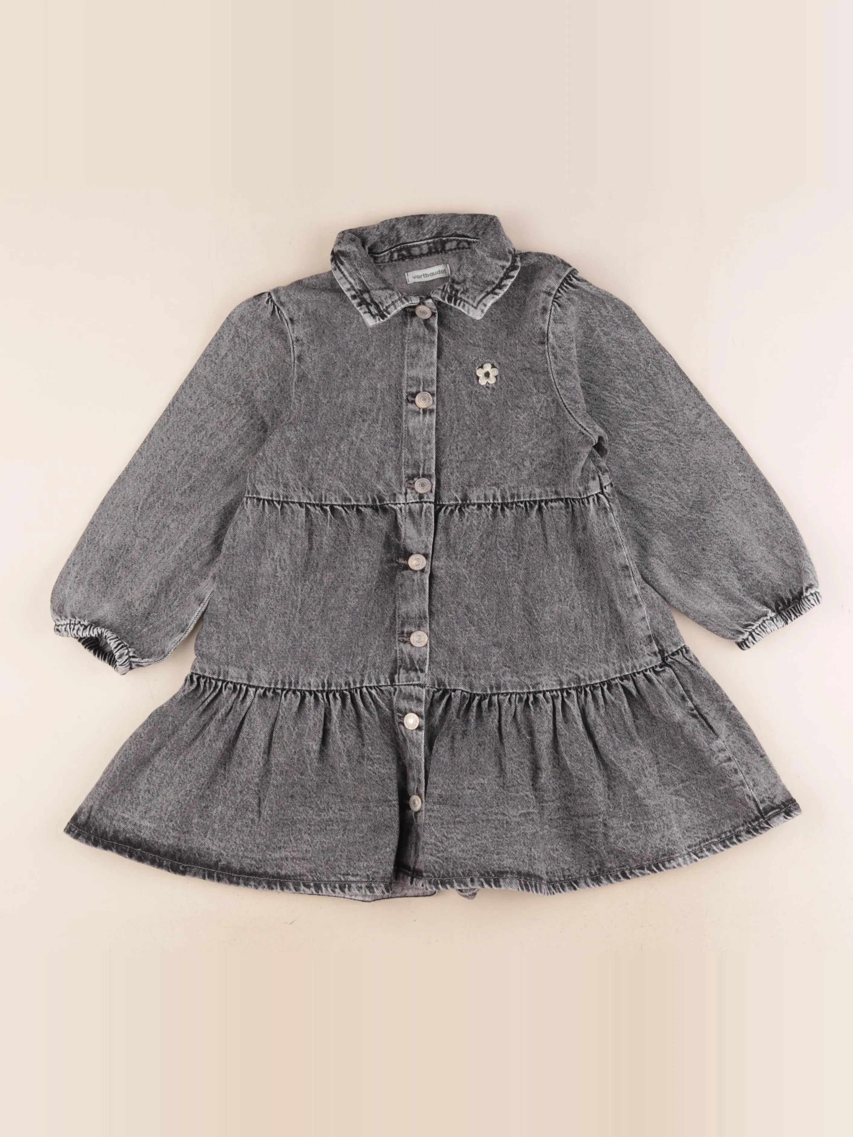 Vertbaudet - robe gris - 5 ans