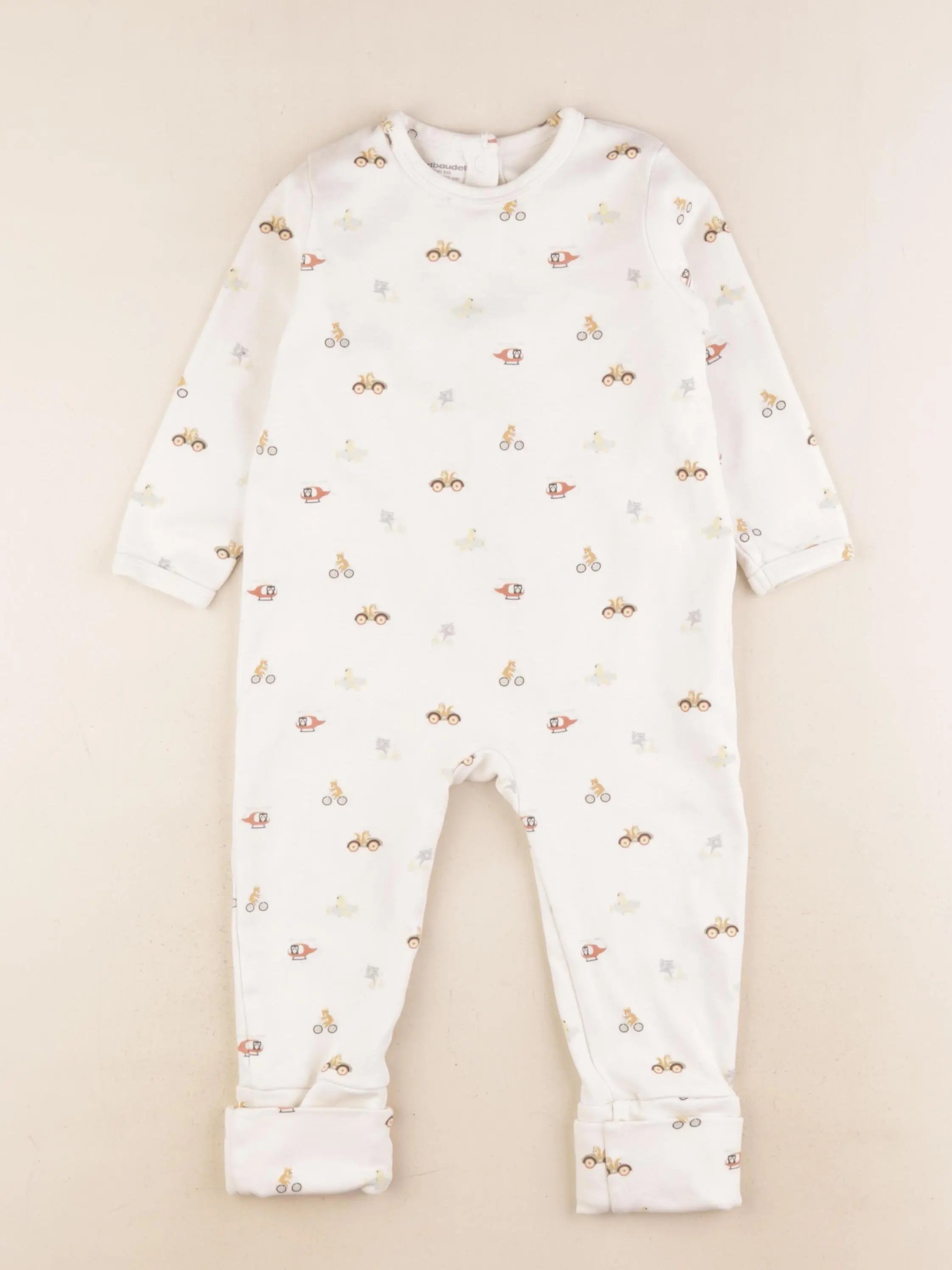 Vertbaudet - pyjama coton blanc - 24 mois