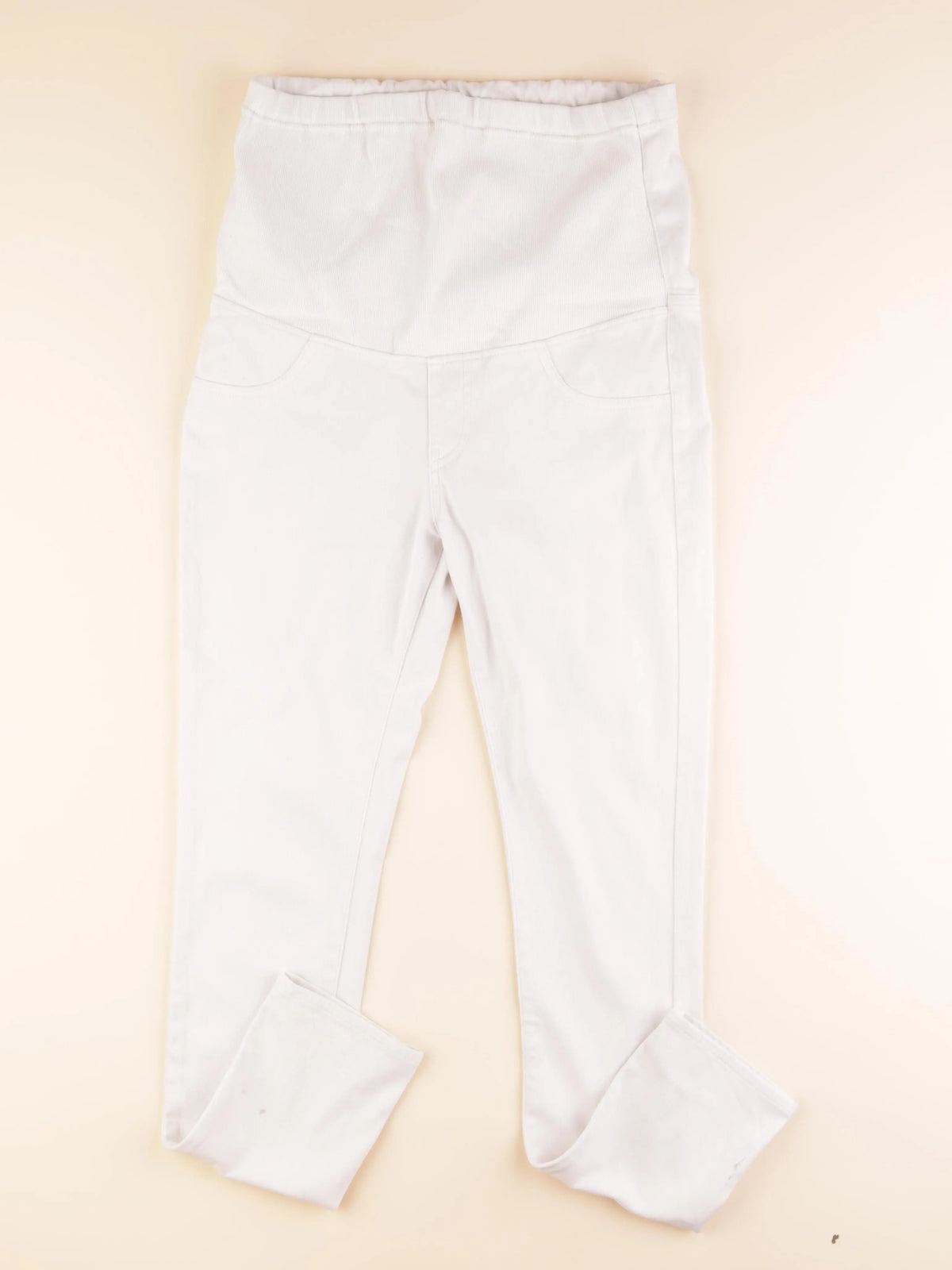 Uniqlo maternité - pantalon grossesse blanc - m