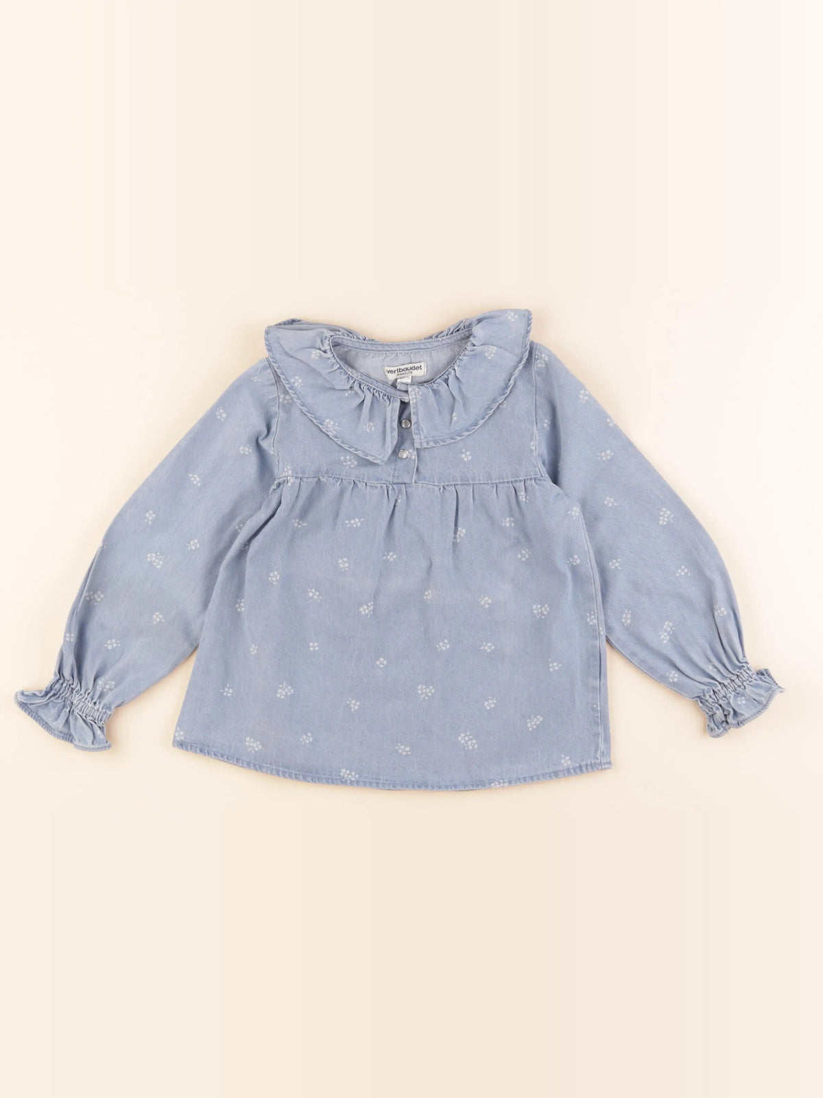 Vertbaudet - blouse bleu - 7 ans