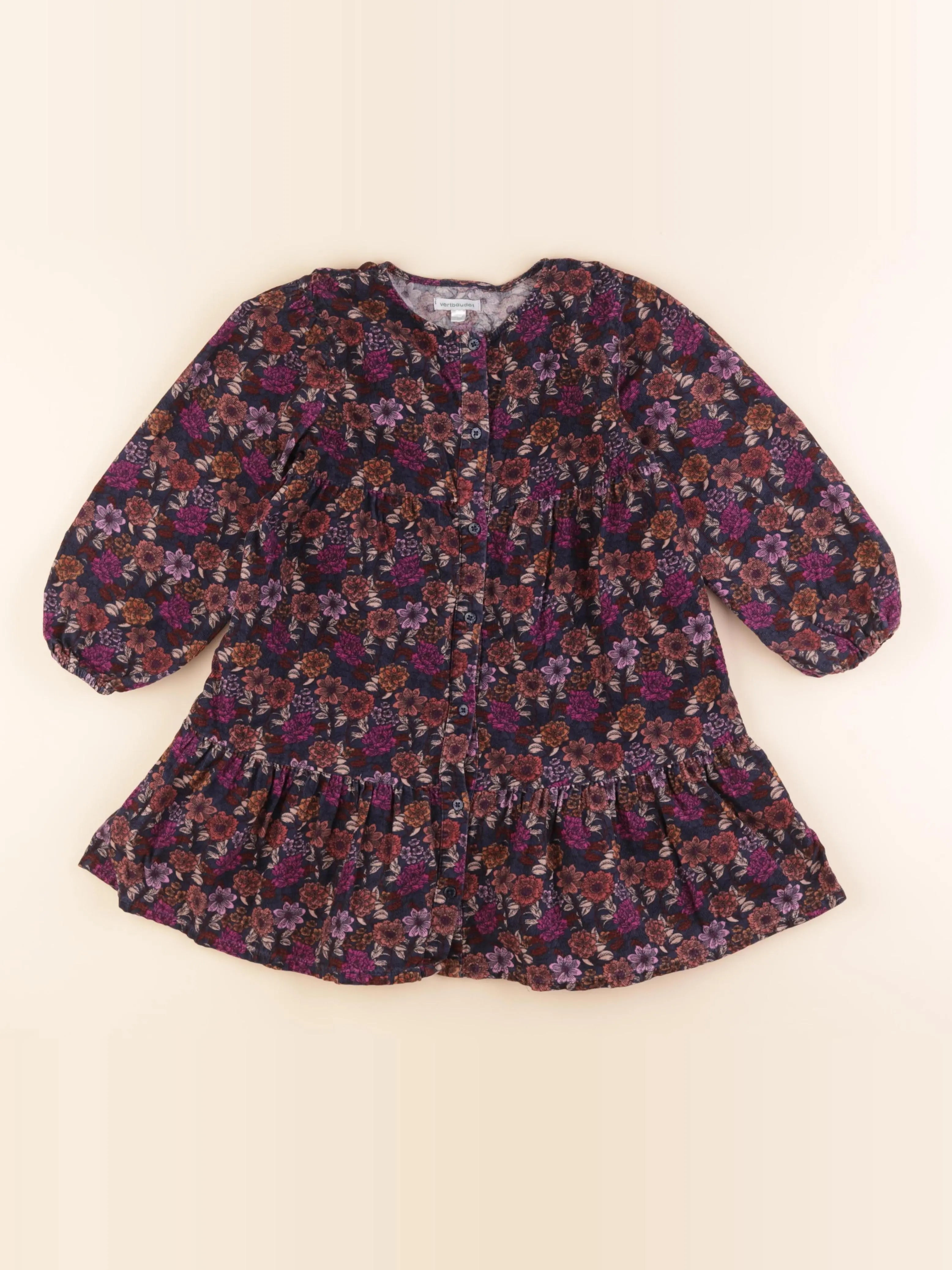 Vertbaudet - robe multicolore - 7 ans