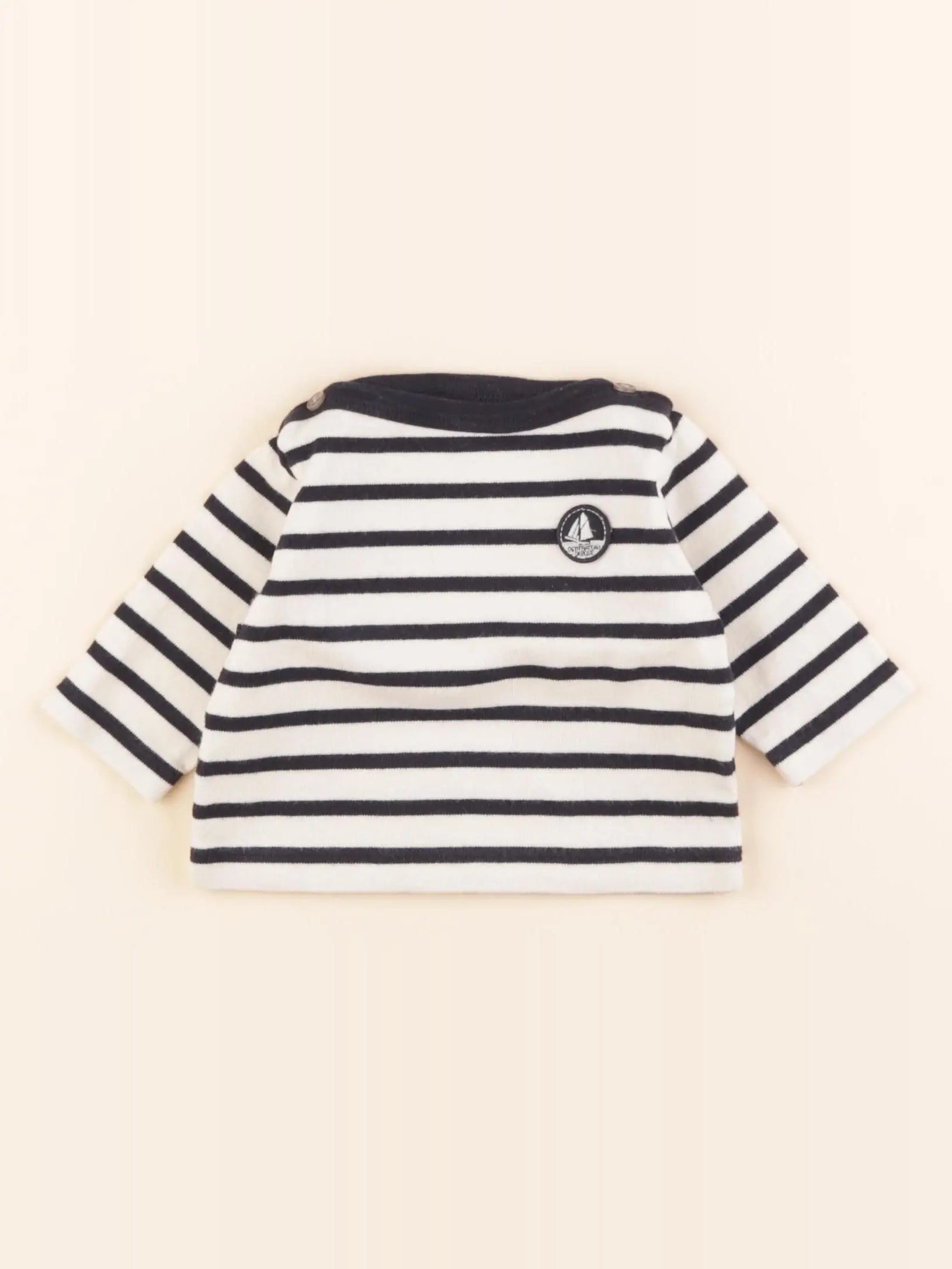 Petit Bateau - tee-shirt bleu - 3 mois