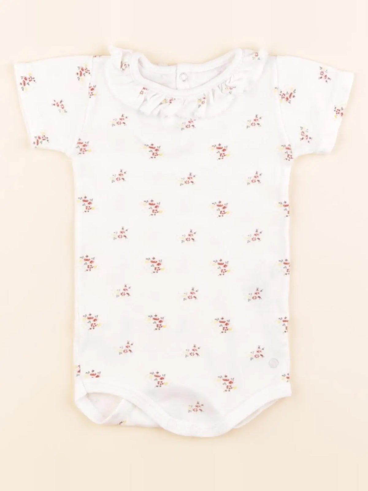 Petit Bateau - body à col blanc - 6 mois