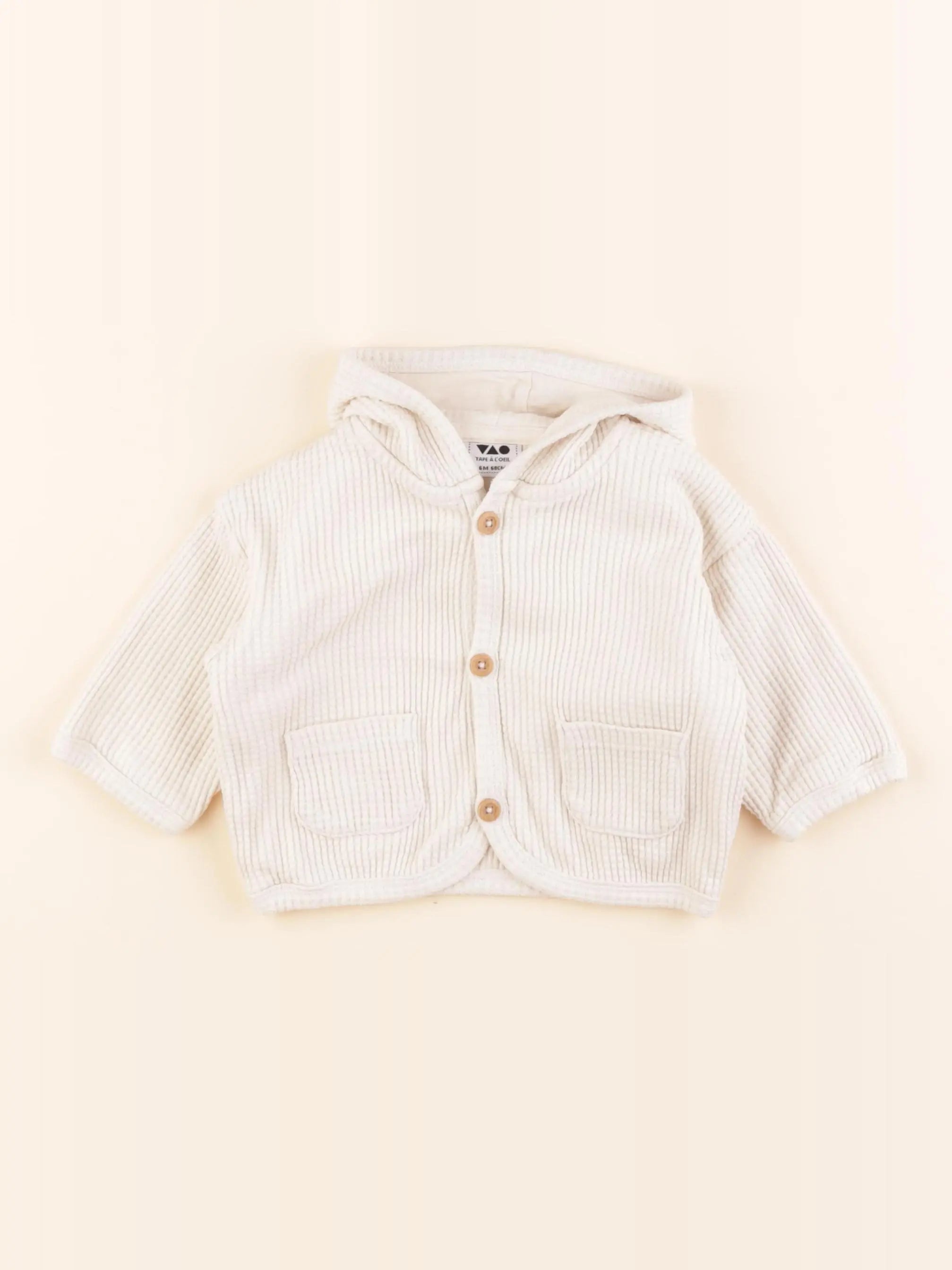 Tape à l'oeil - gilet beige - 6 mois