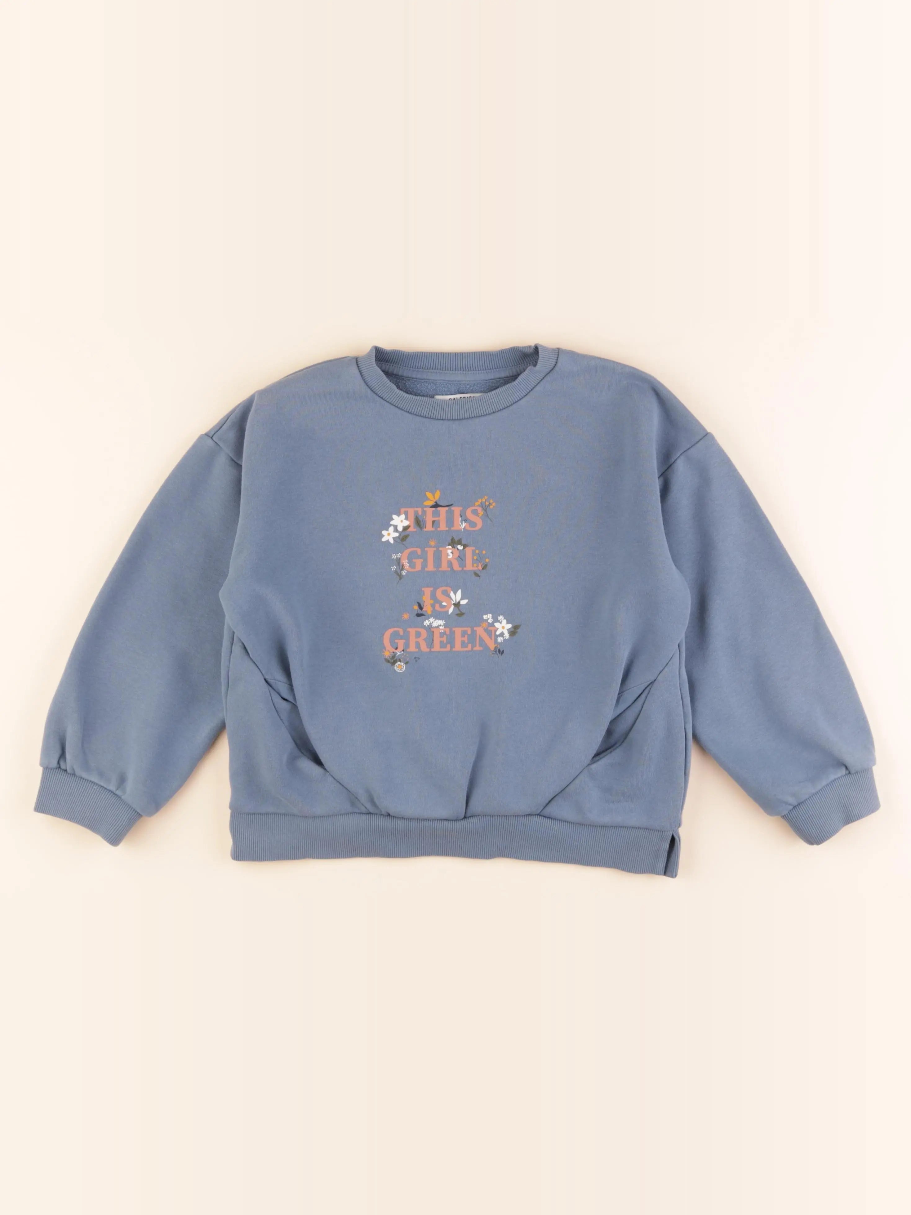 Galeries Lafayette - sweat bleu - 8 ans