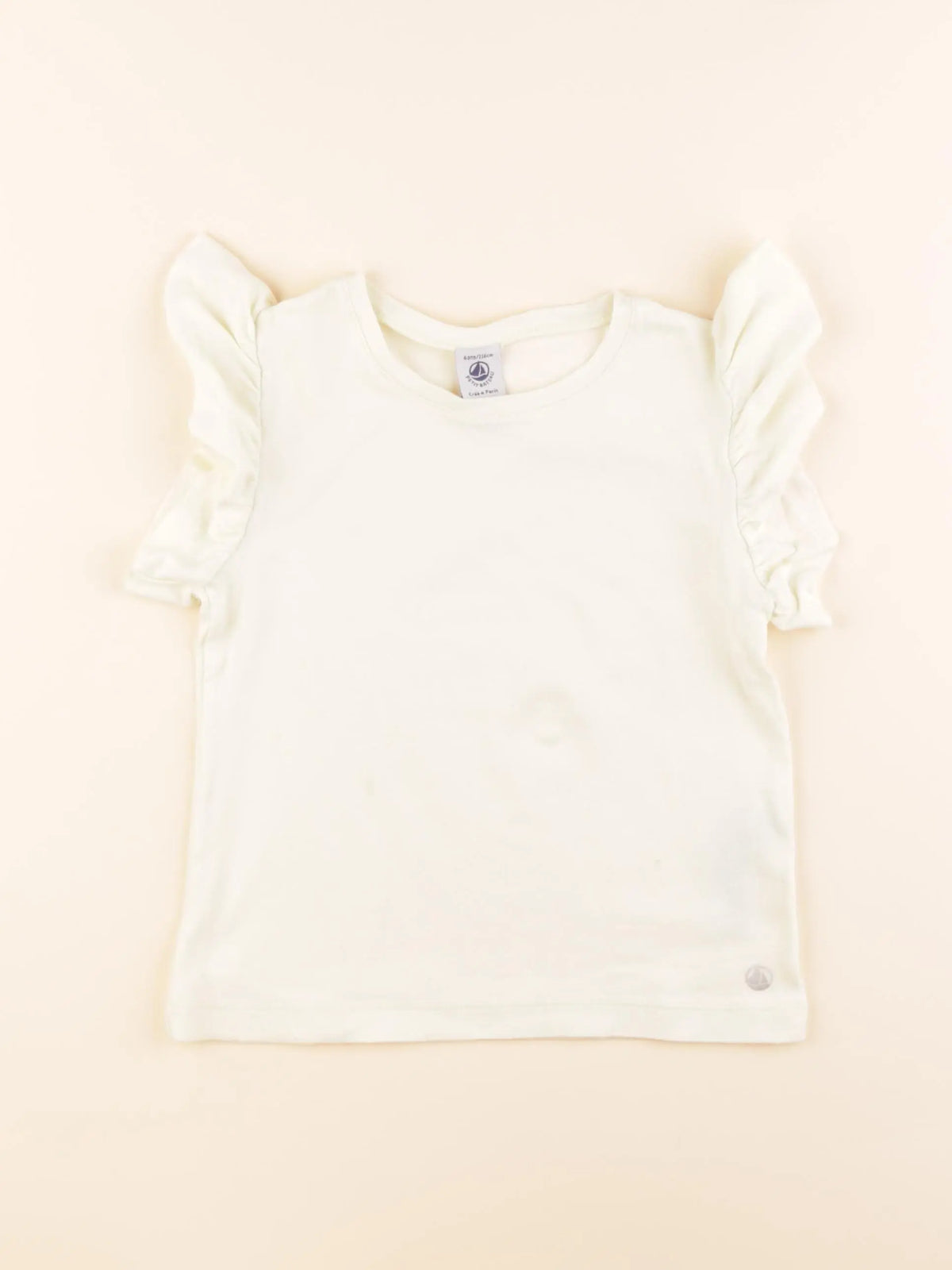 Petit Bateau - tee-shirt jaune - 6 ans