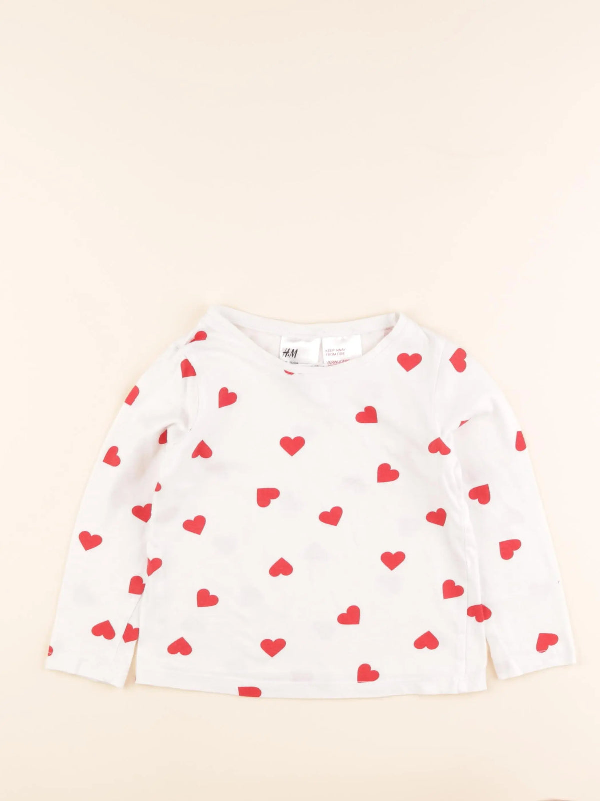 H&M - tee-shirt rouge - 2/4 ans