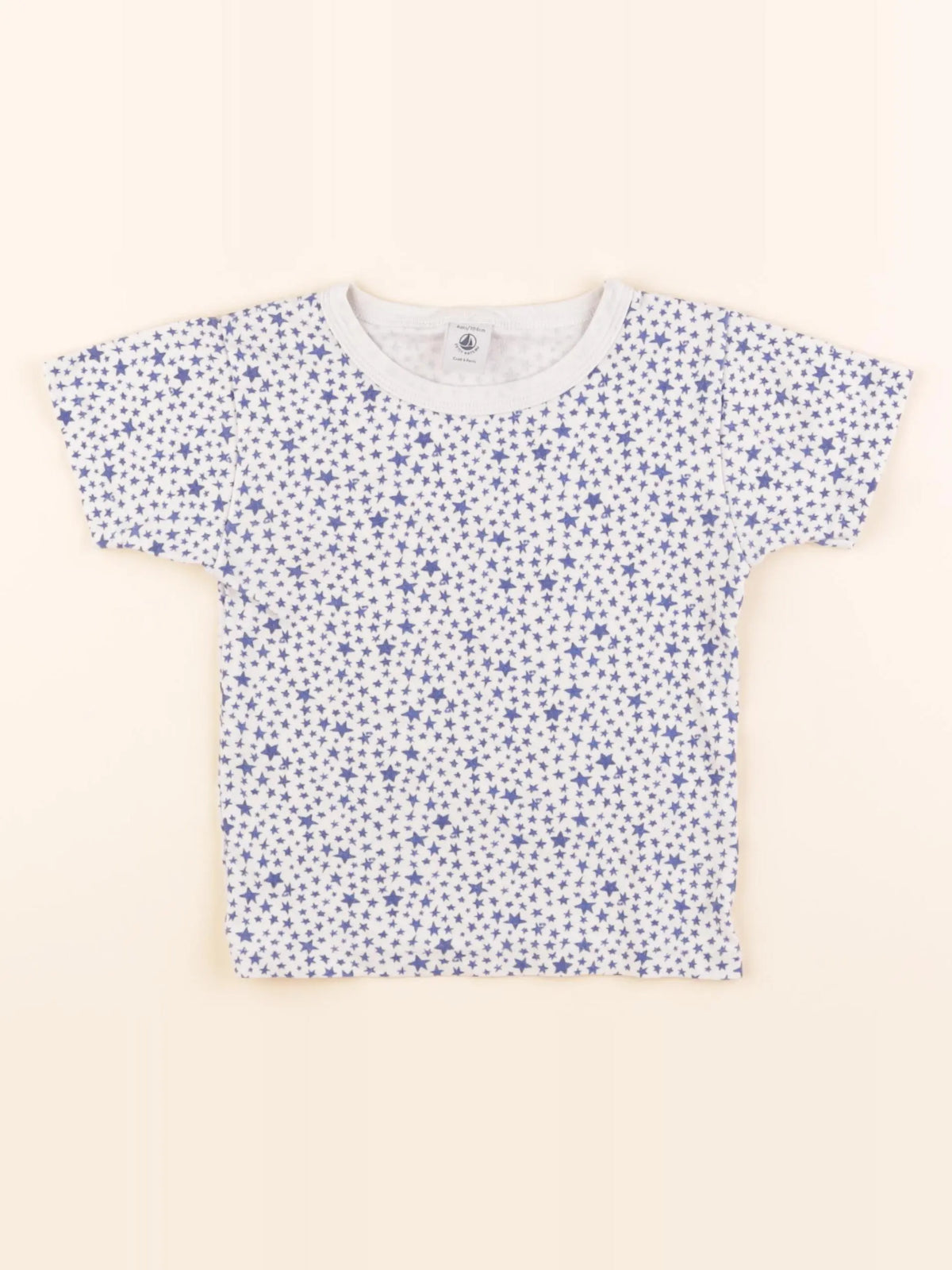 Petit Bateau - maillot de corps bleu - 4 ans