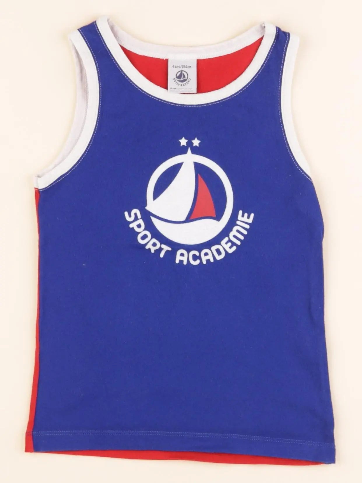 Petit Bateau - débardeur bleu - 4 ans