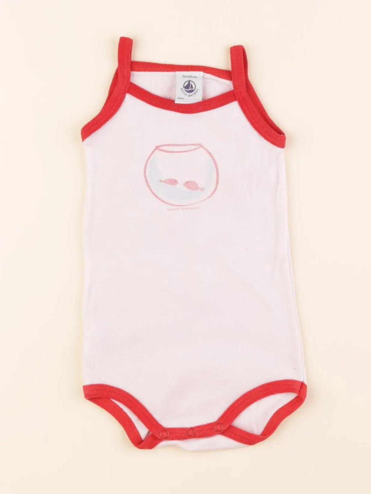 Petit Bateau - body rose - 3 mois