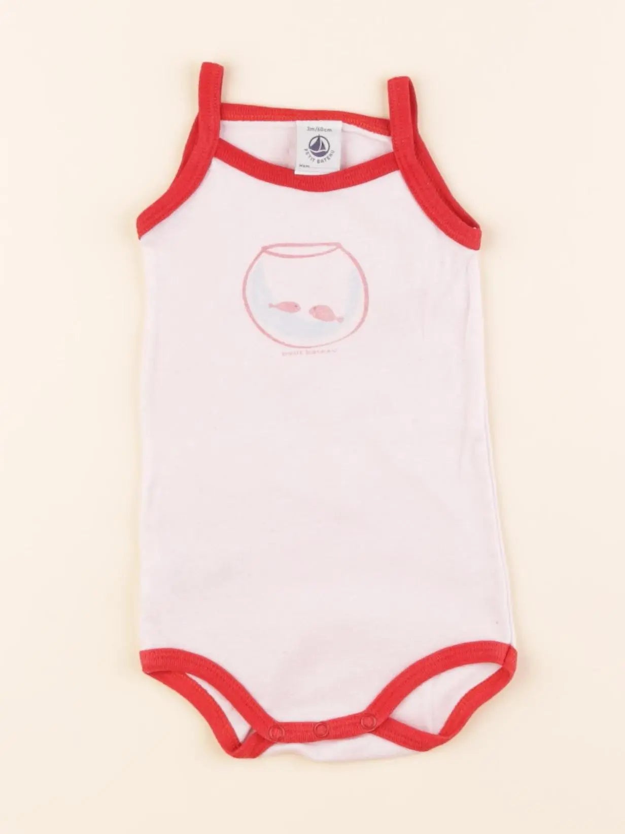 Petit Bateau - body rose - 3 mois