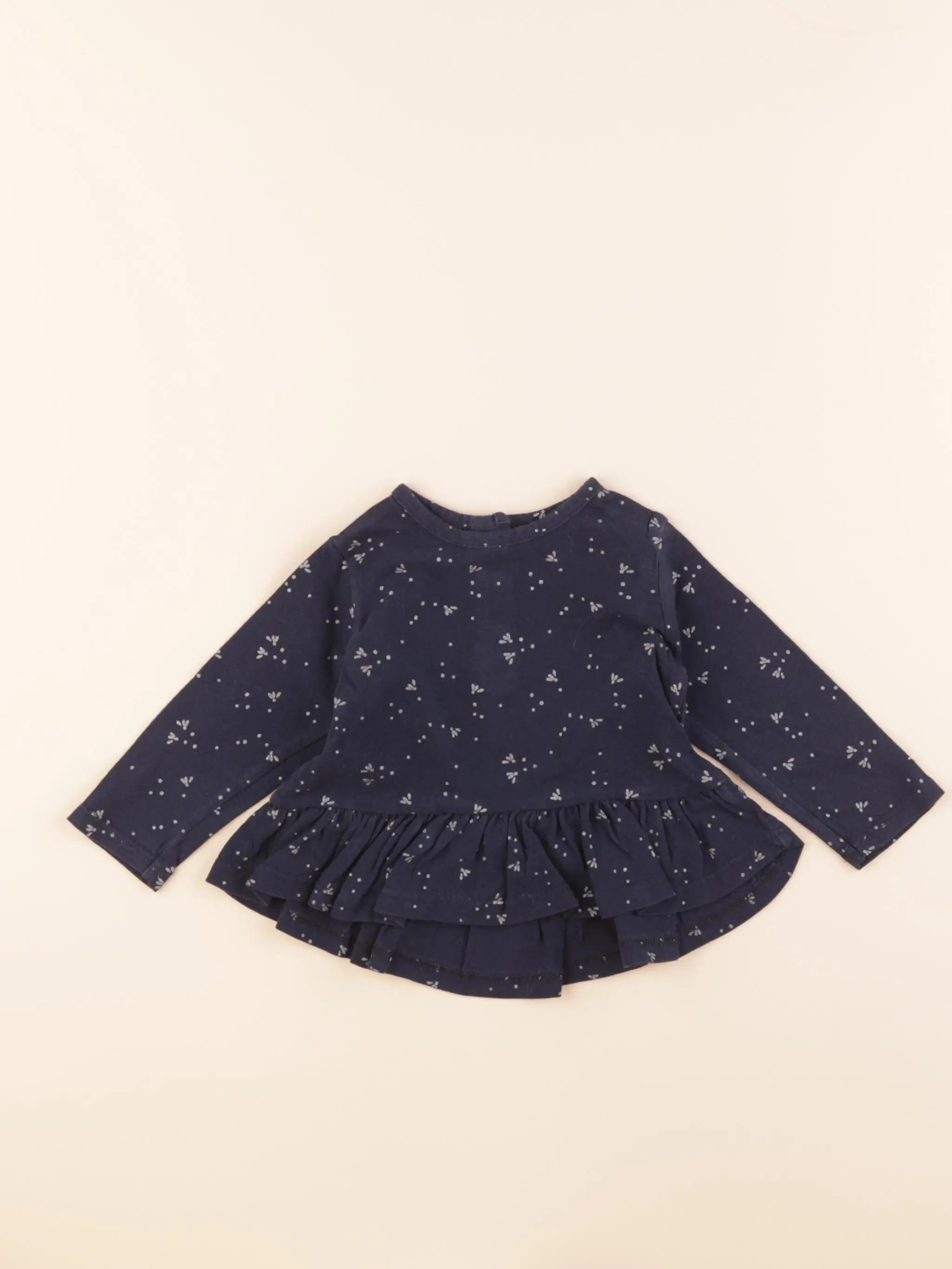 Vertbaudet - tee-shirt bleu - 6 mois