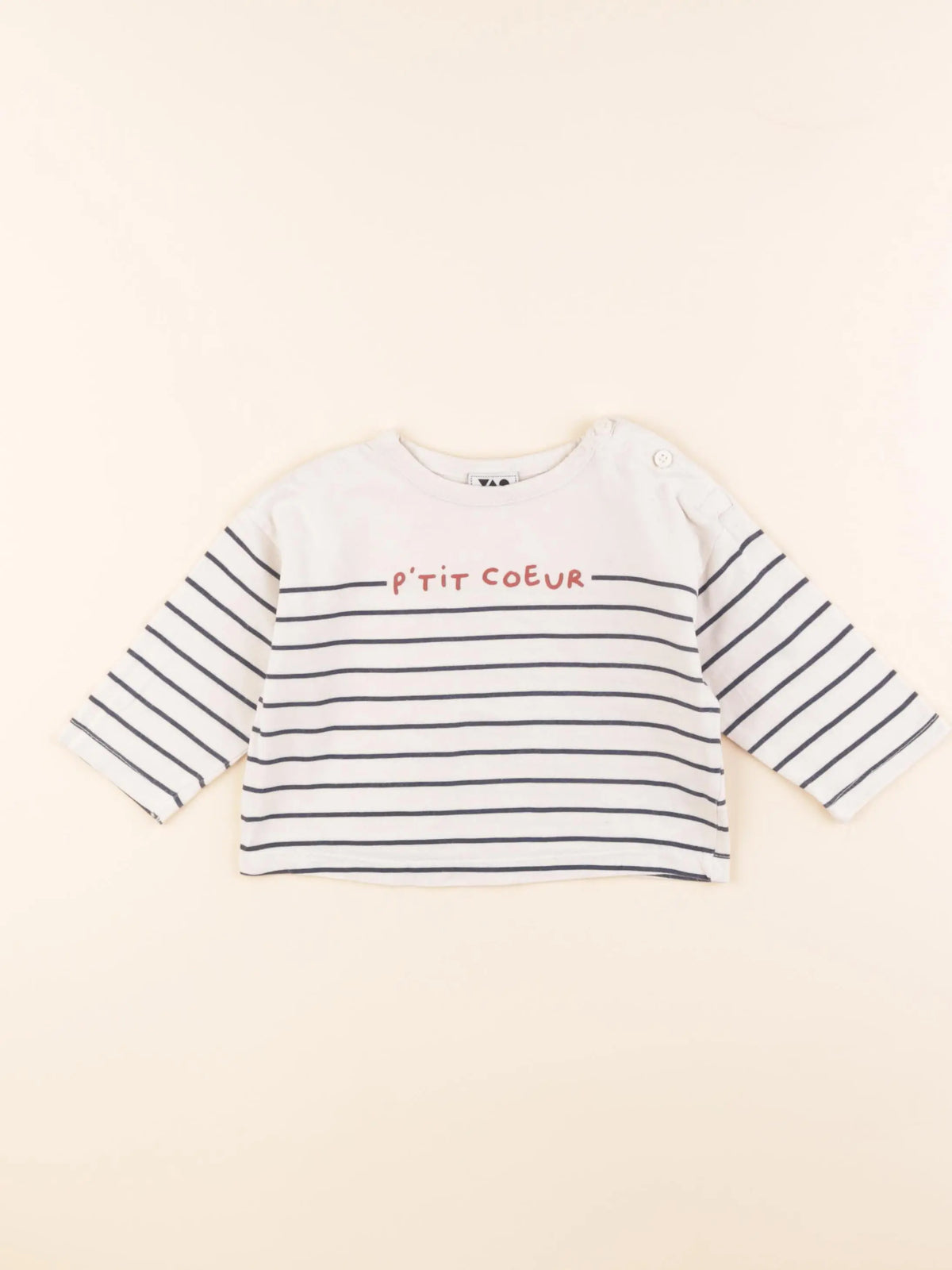 Tape à l'oeil - tee-shirt beige, bleu - 6 mois