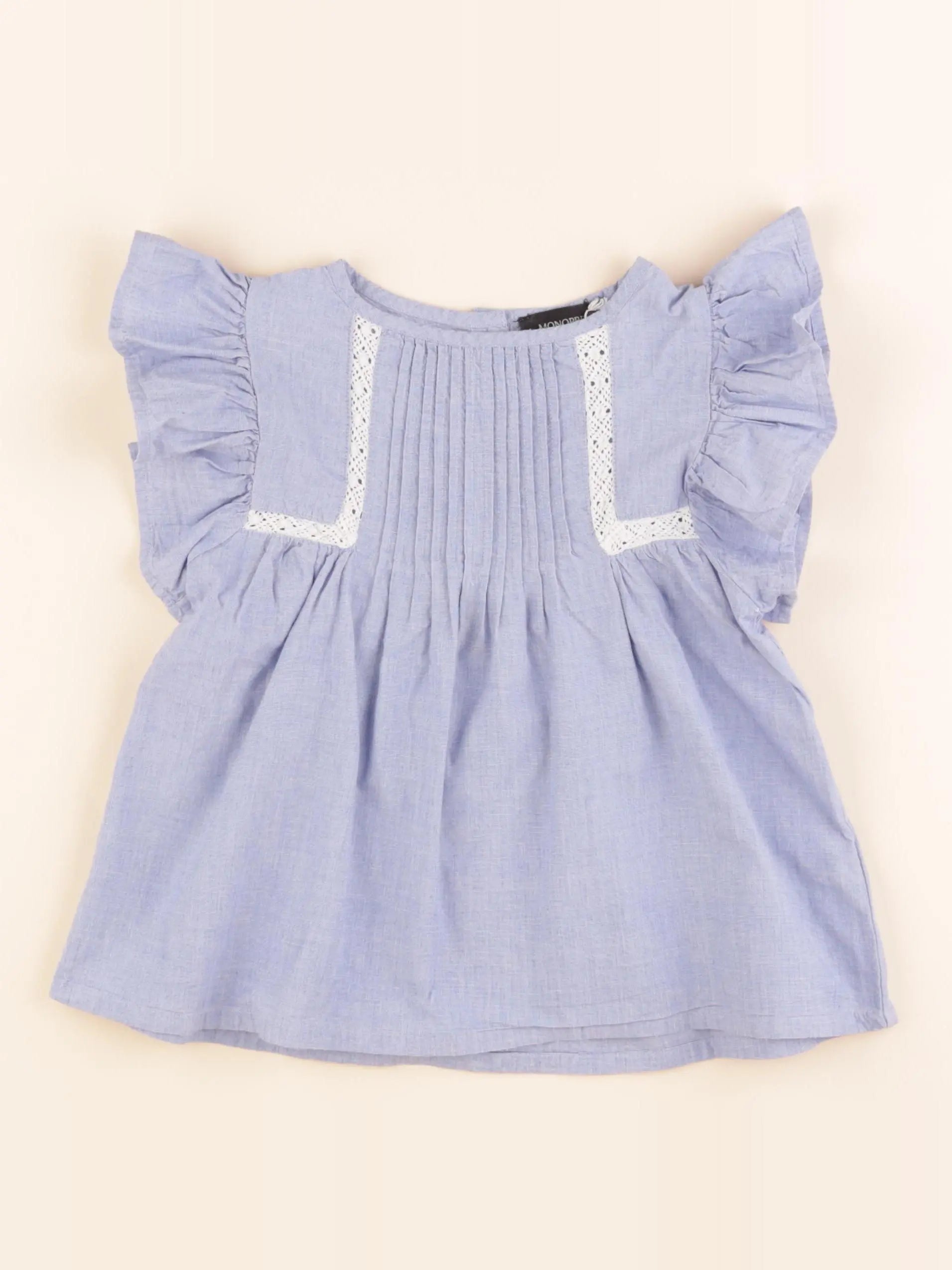 Monoprix - blouse bleu - 6 ans