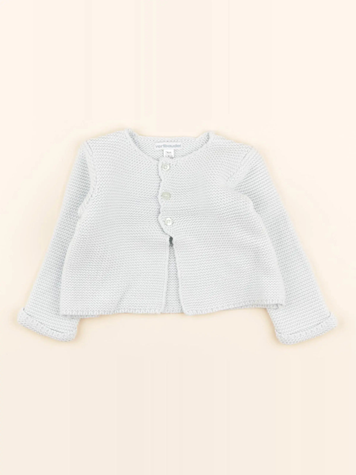 Vertbaudet - gilet bleu - 12 mois