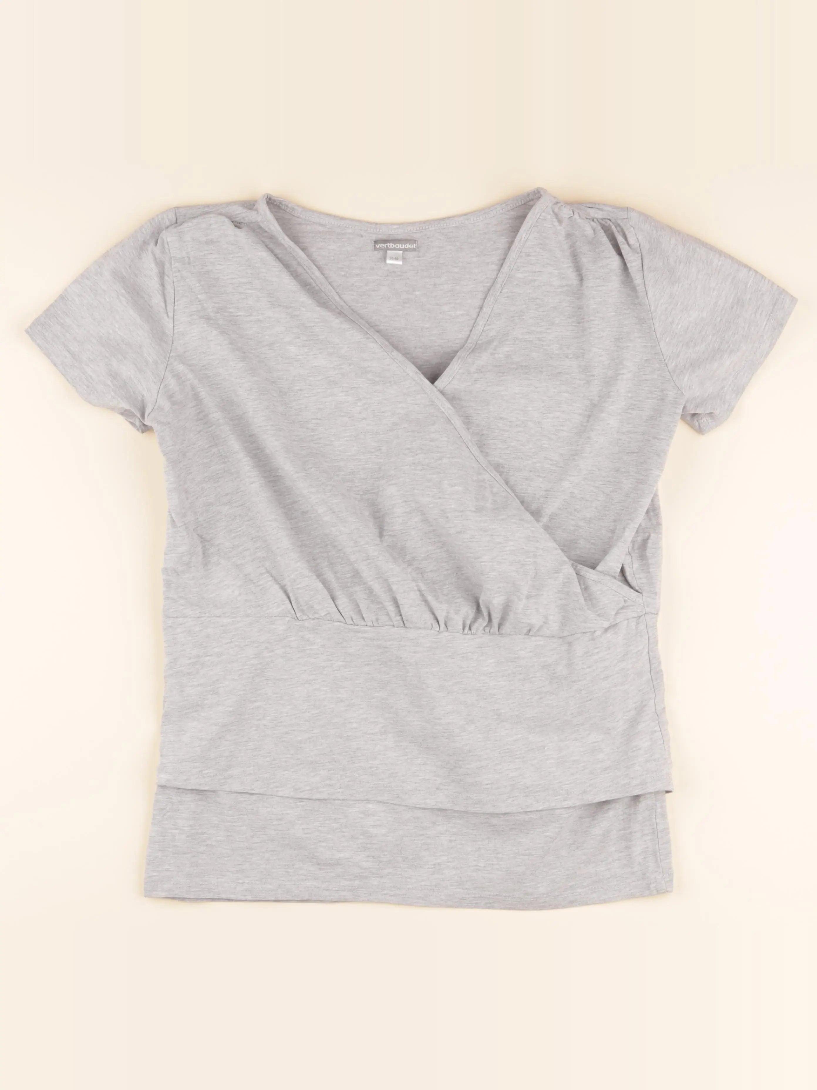 Vertbaudet - tee-shirt allaitement gris - 38 à 40