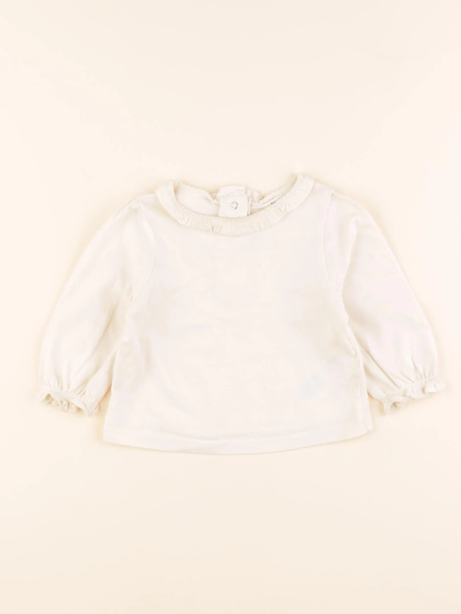 Vertbaudet - tee-shirt blanc - 9 mois