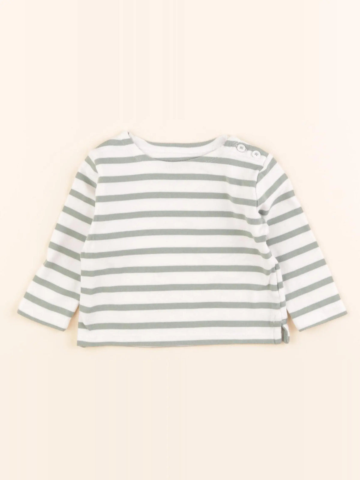 Boutchou - tee-shirt blanc, vert - 9 mois