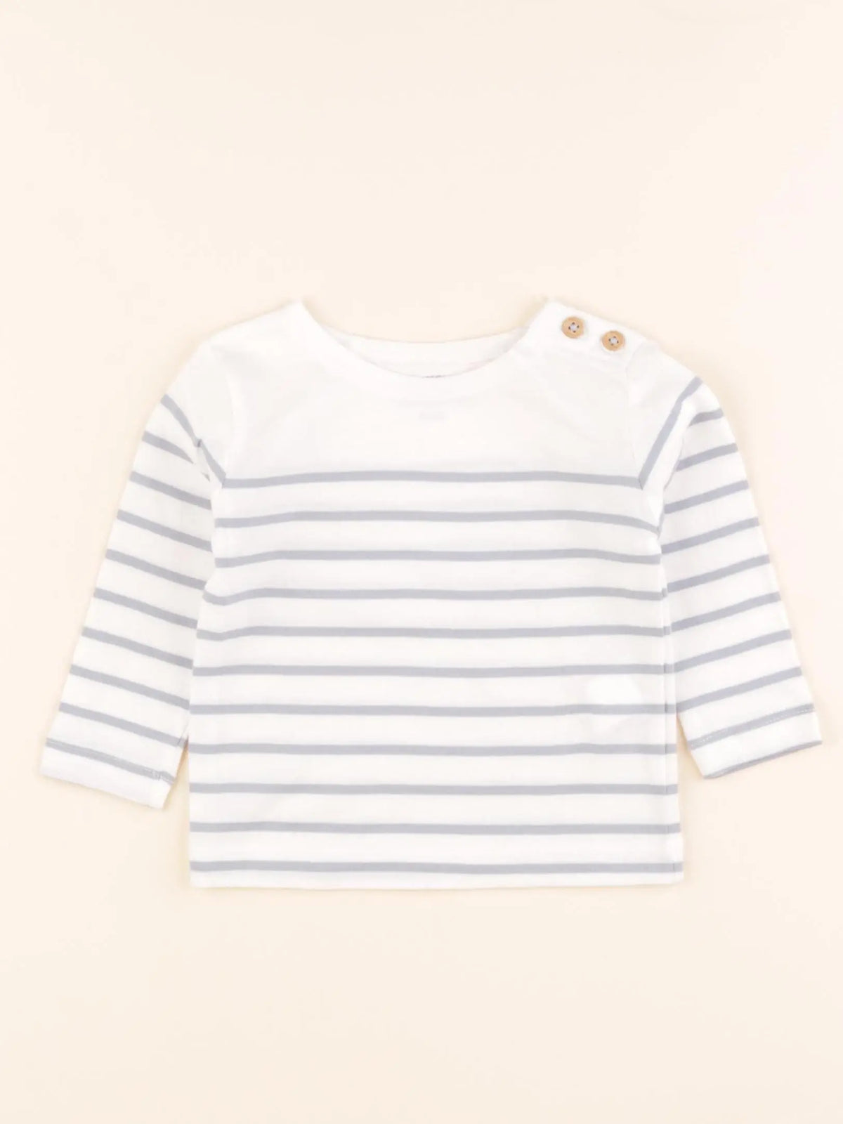 Boutchou - tee-shirt blanc, bleu - 6 mois