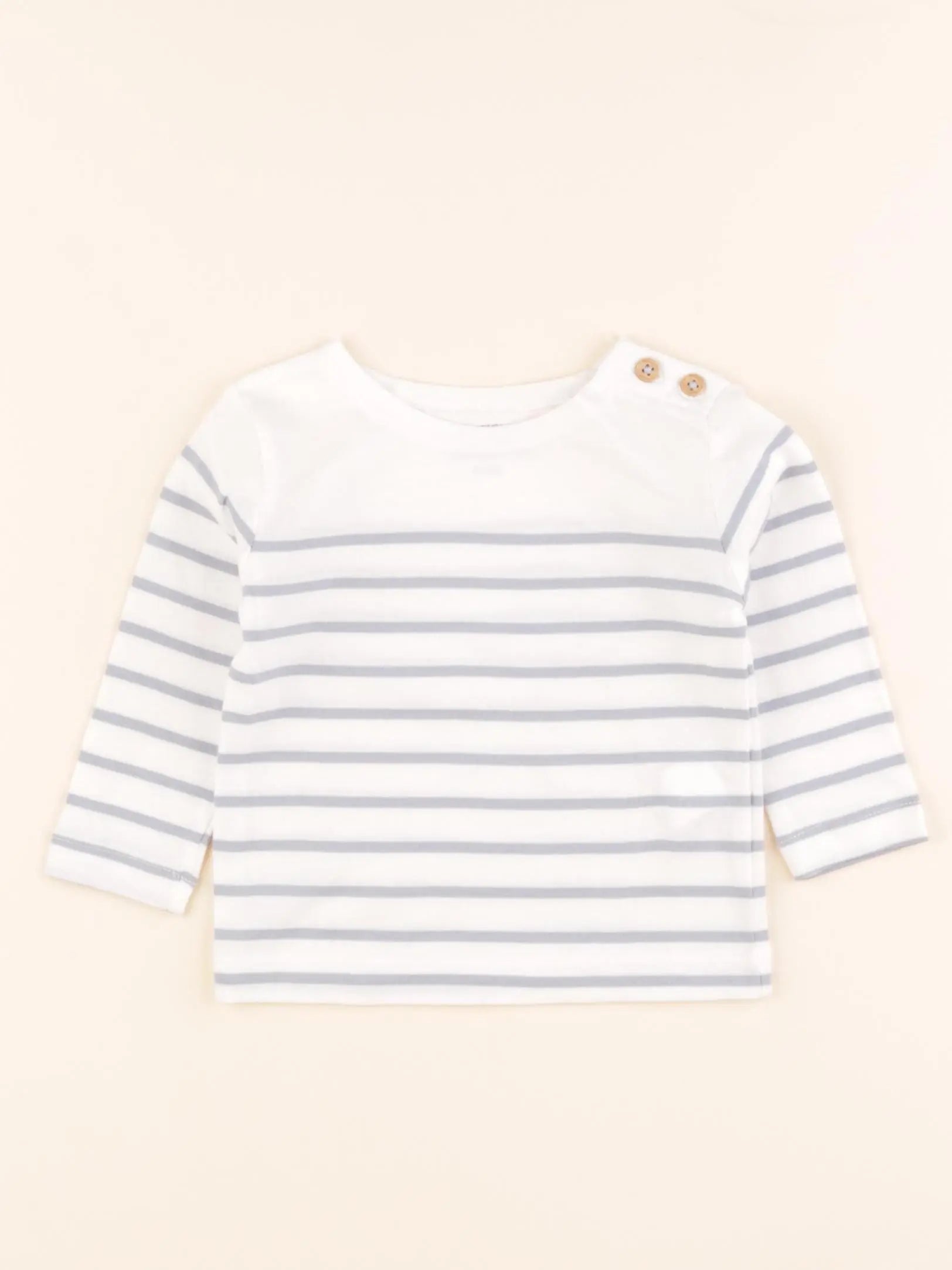 Boutchou - tee-shirt blanc, bleu - 6 mois