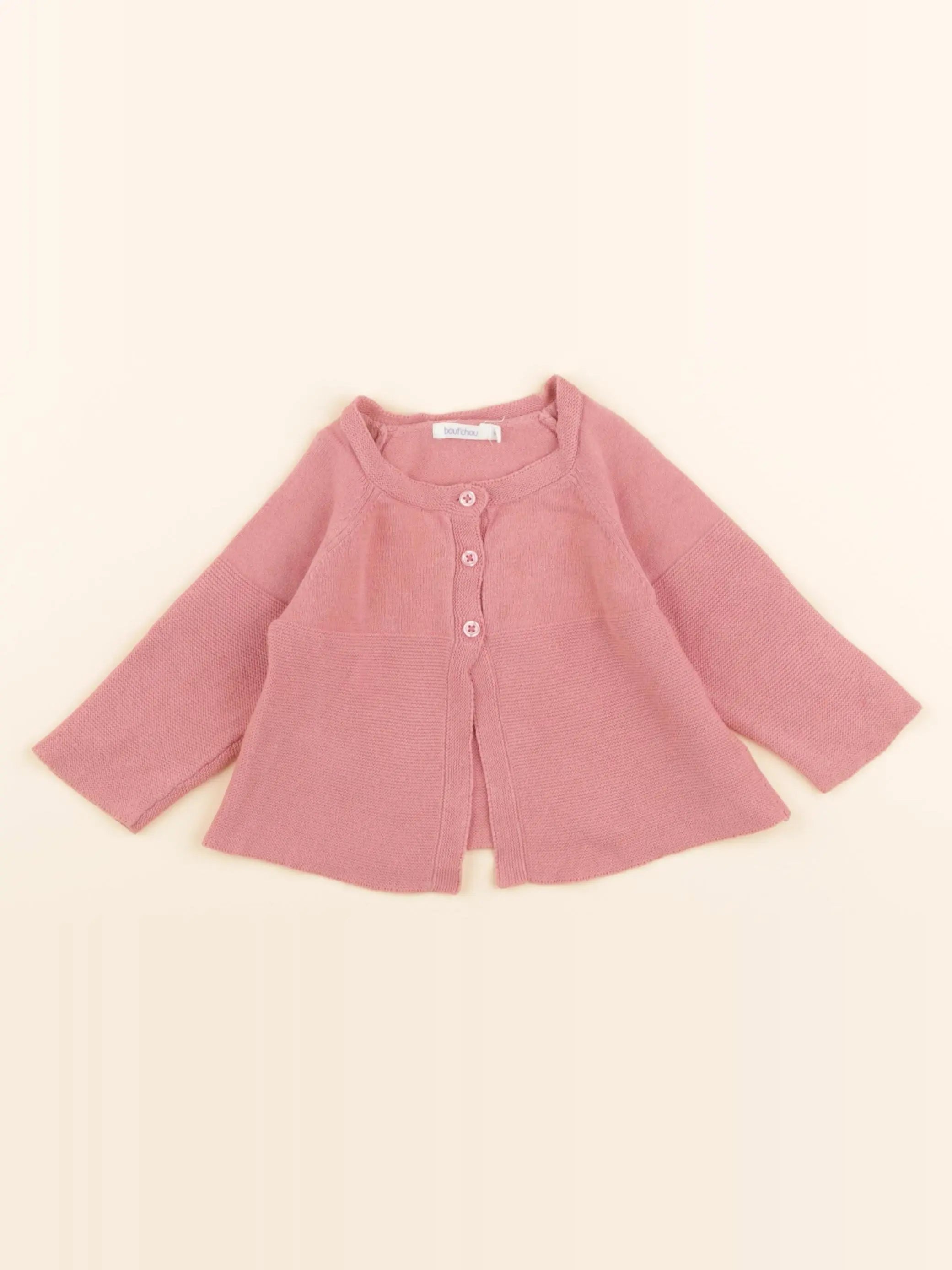 Boutchou - gilet rose - 6 mois