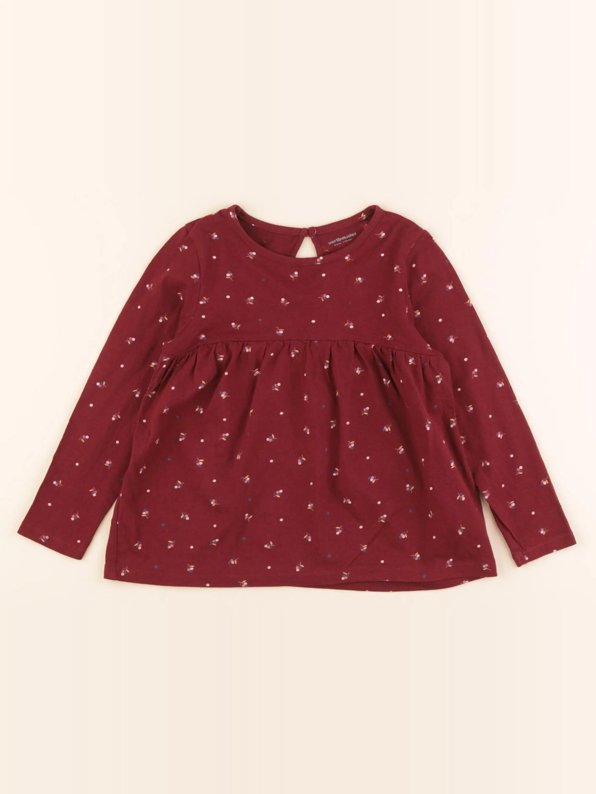 Vertbaudet - tee-shirt rouge - 6 ans