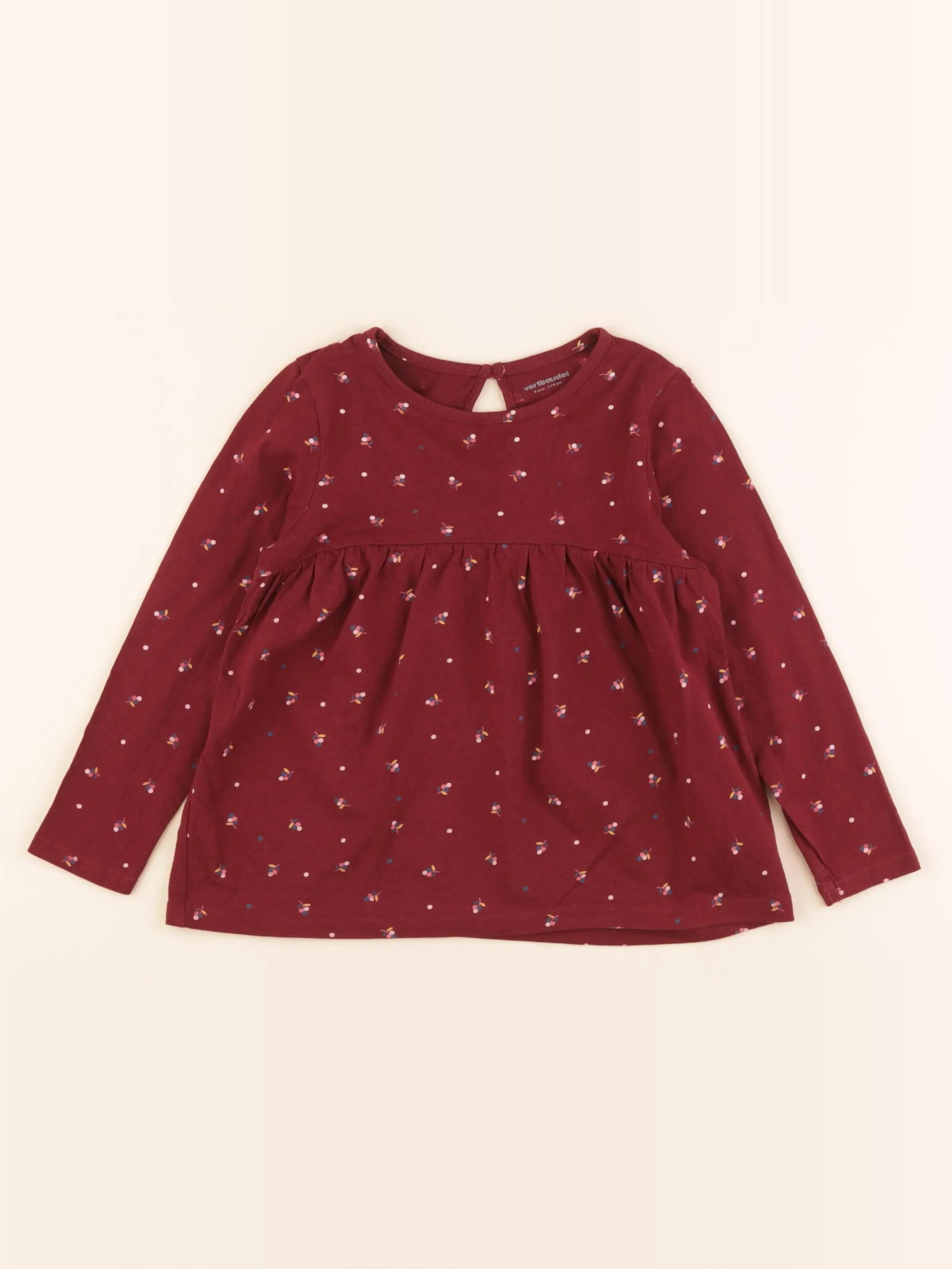 Vertbaudet - tee-shirt rouge - 6 ans