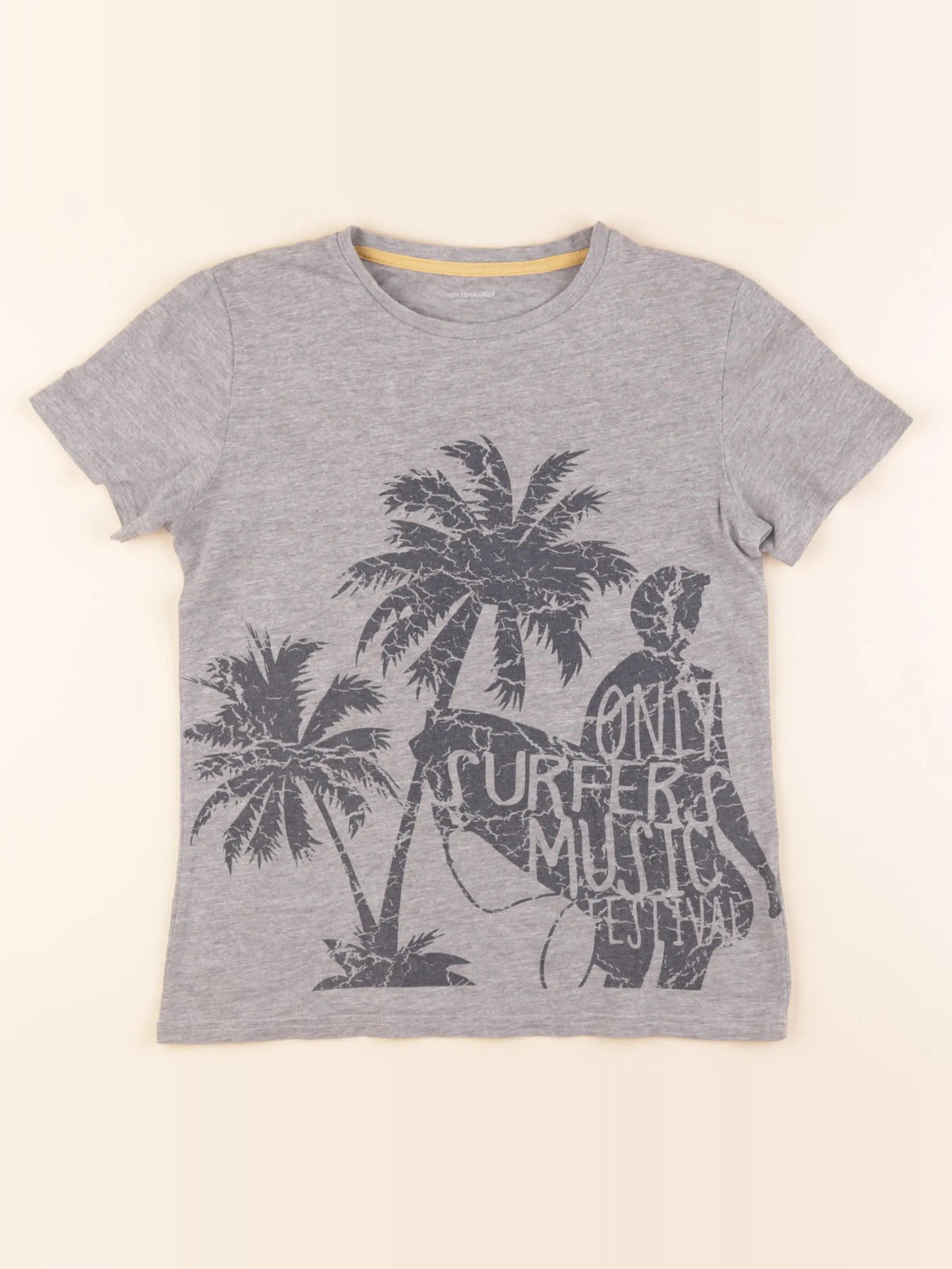 Vertbaudet - tee-shirt gris - 10 ans
