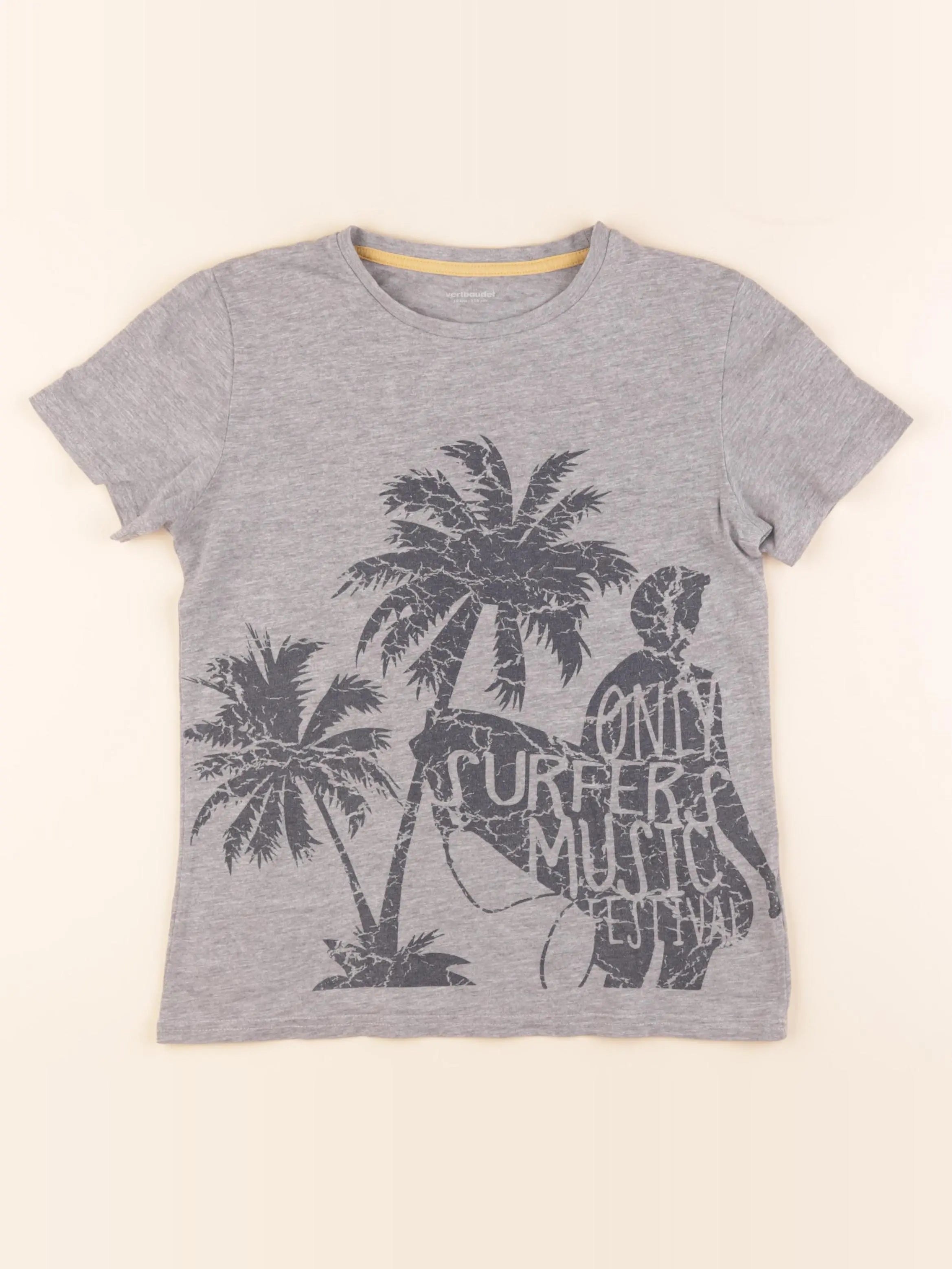 Vertbaudet - tee-shirt gris - 10 ans