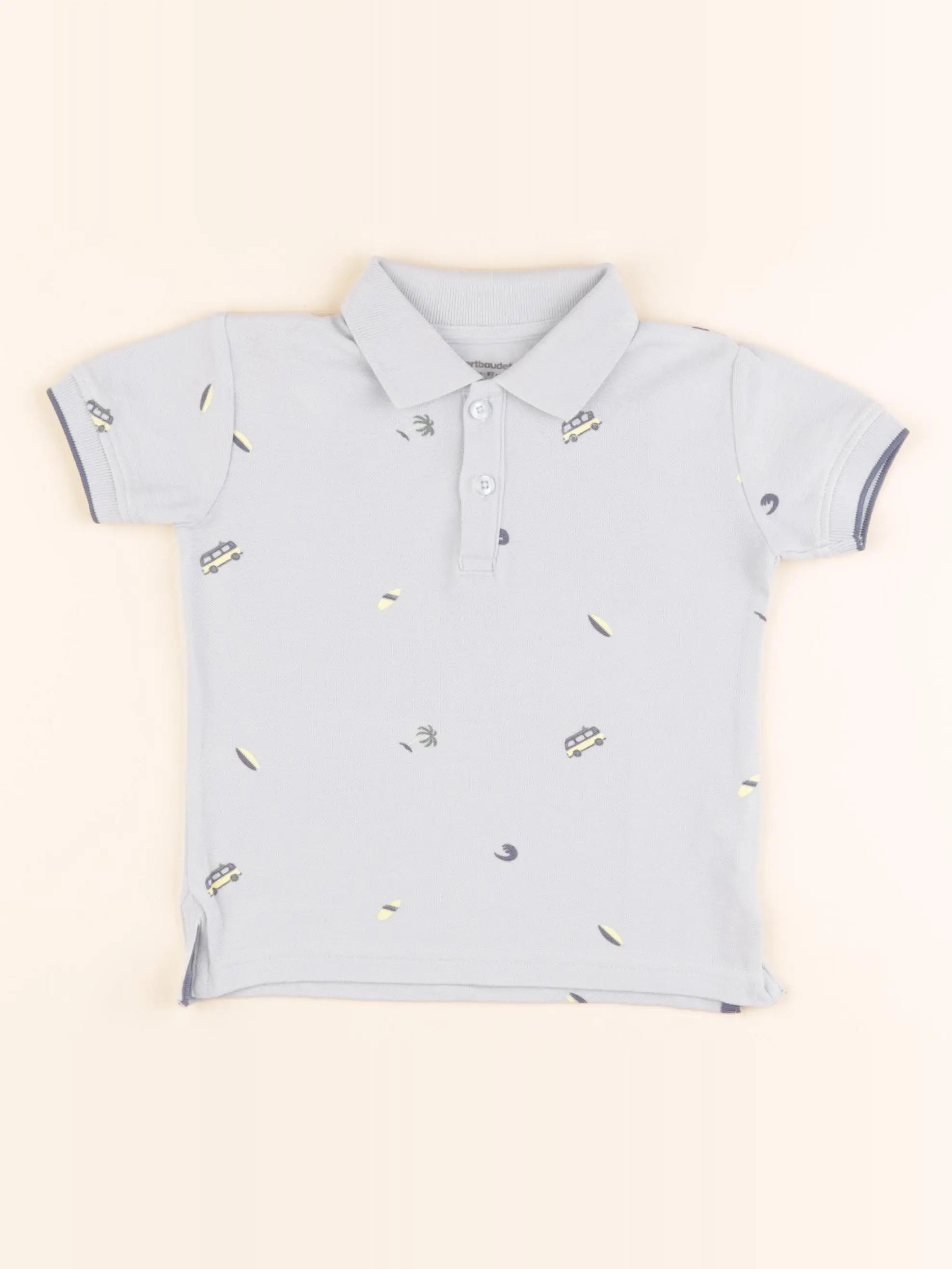 Vertbaudet - polo bleu - 3 ans