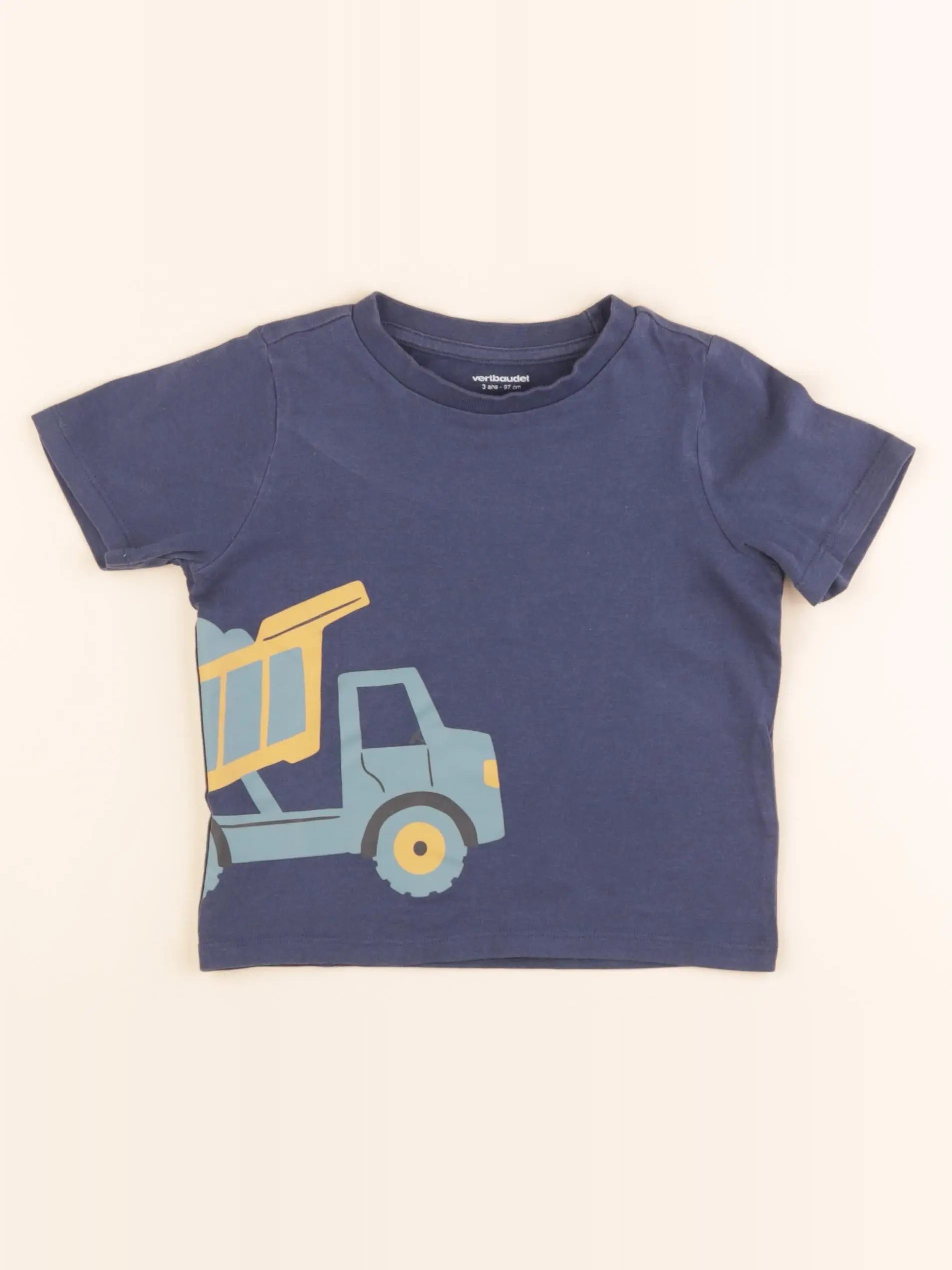 Vertbaudet - tee-shirt bleu - 3 ans