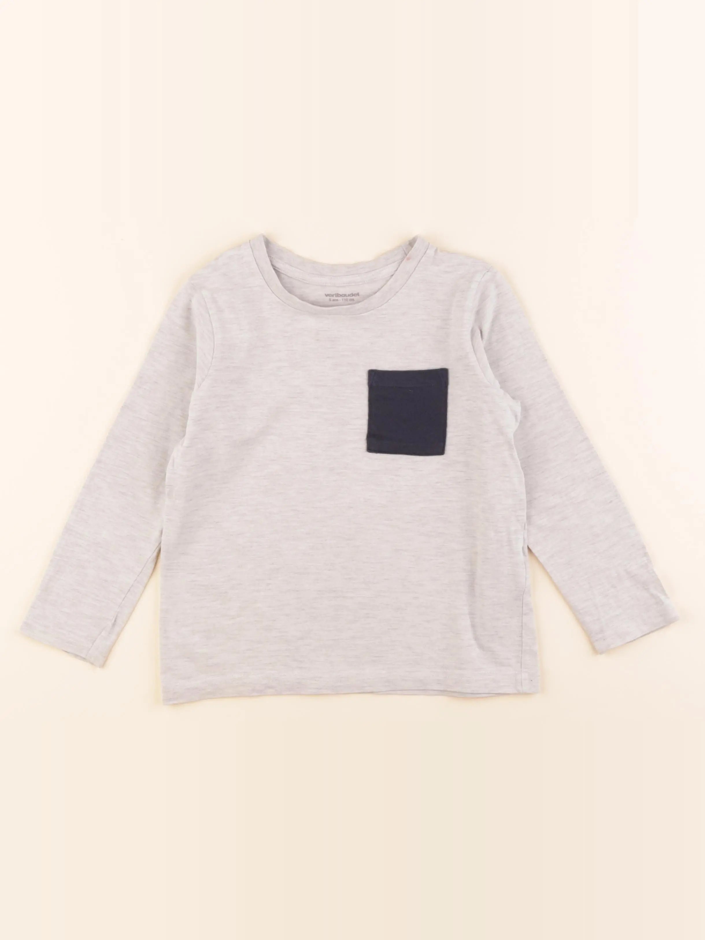 Vertbaudet - tee-shirt gris - 5 ans