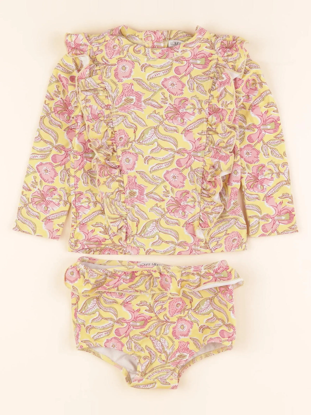 Louise Misha - ensemble de bain rose, jaune - 18 mois