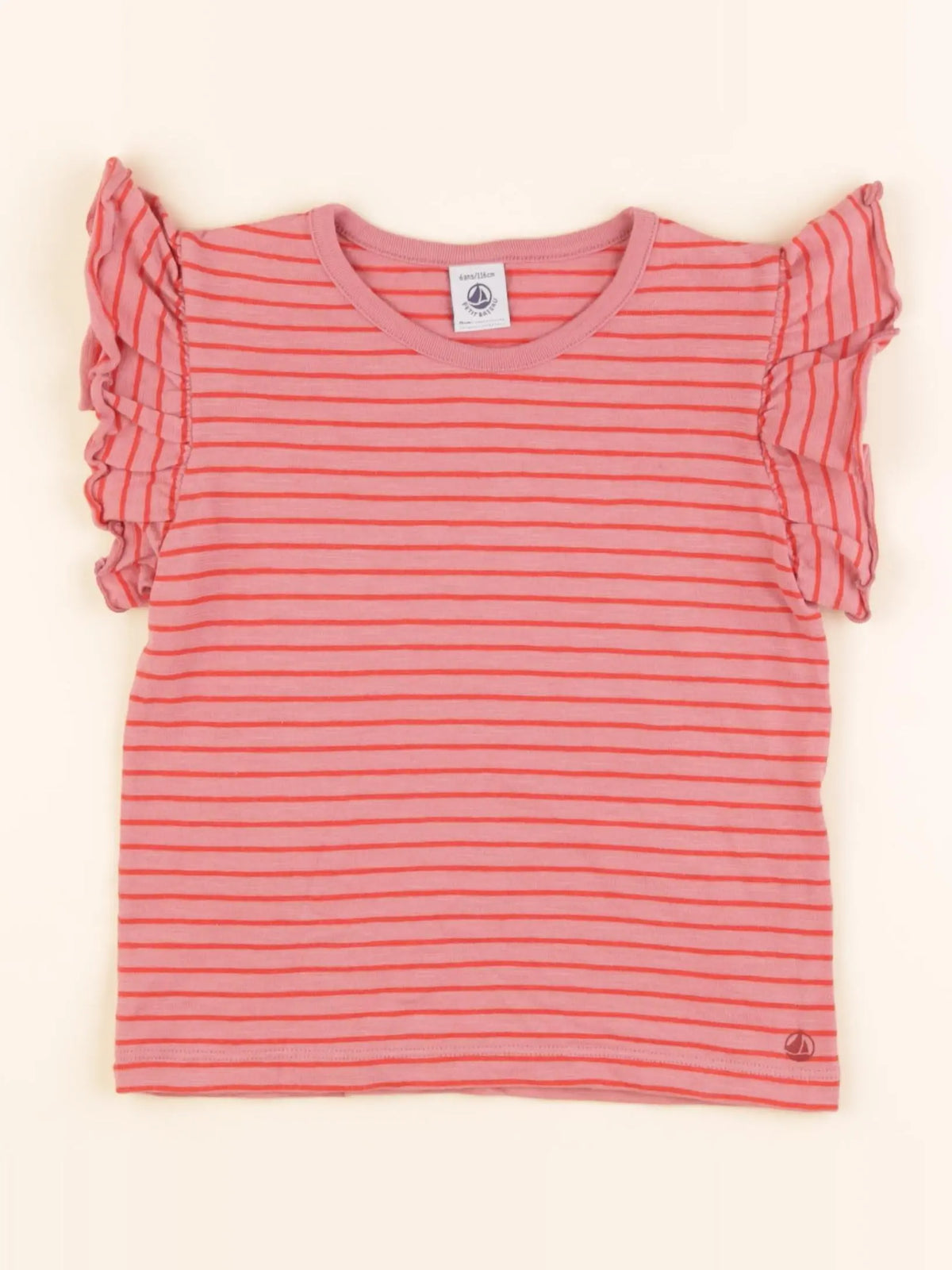 Petit Bateau - tee-shirt rose, rouge - 6 ans