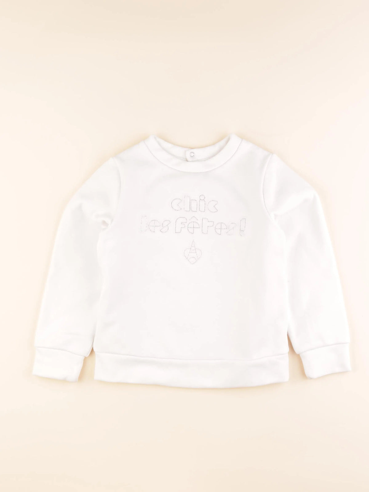 Jacadi - sweat blanc - 8 ans