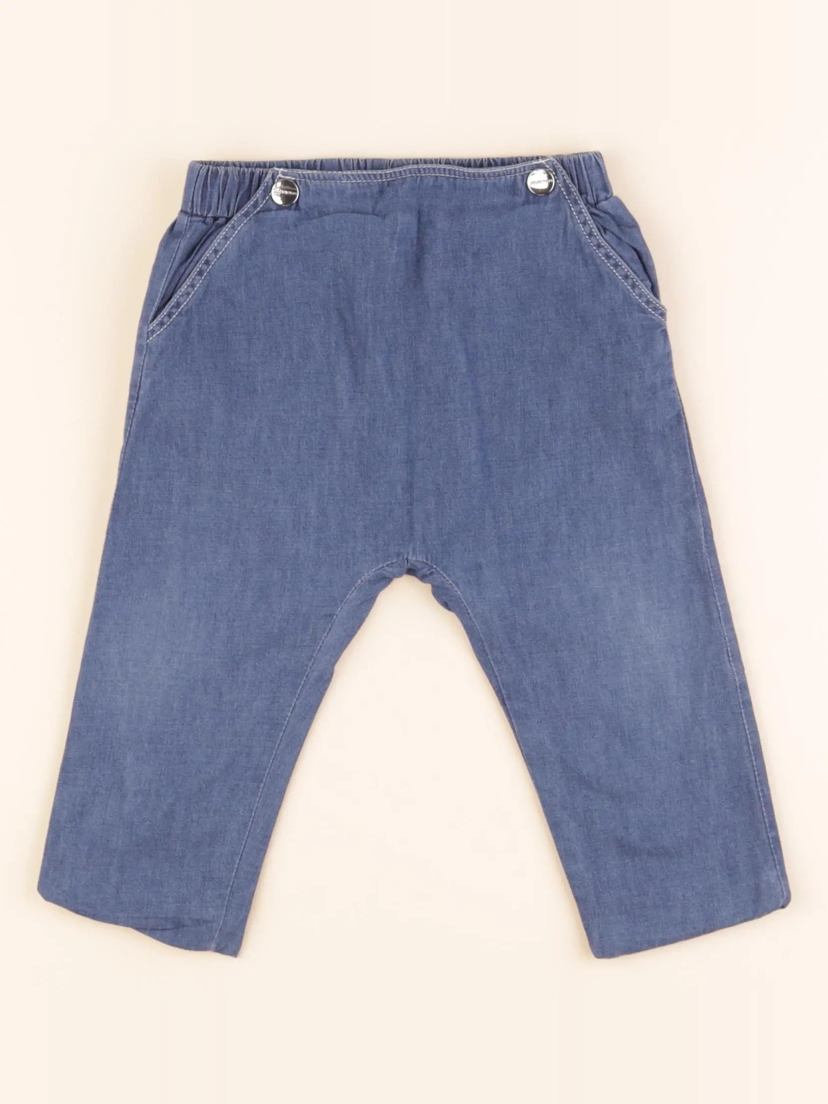 Jacadi - pantalon doublé bleu - 18 mois
