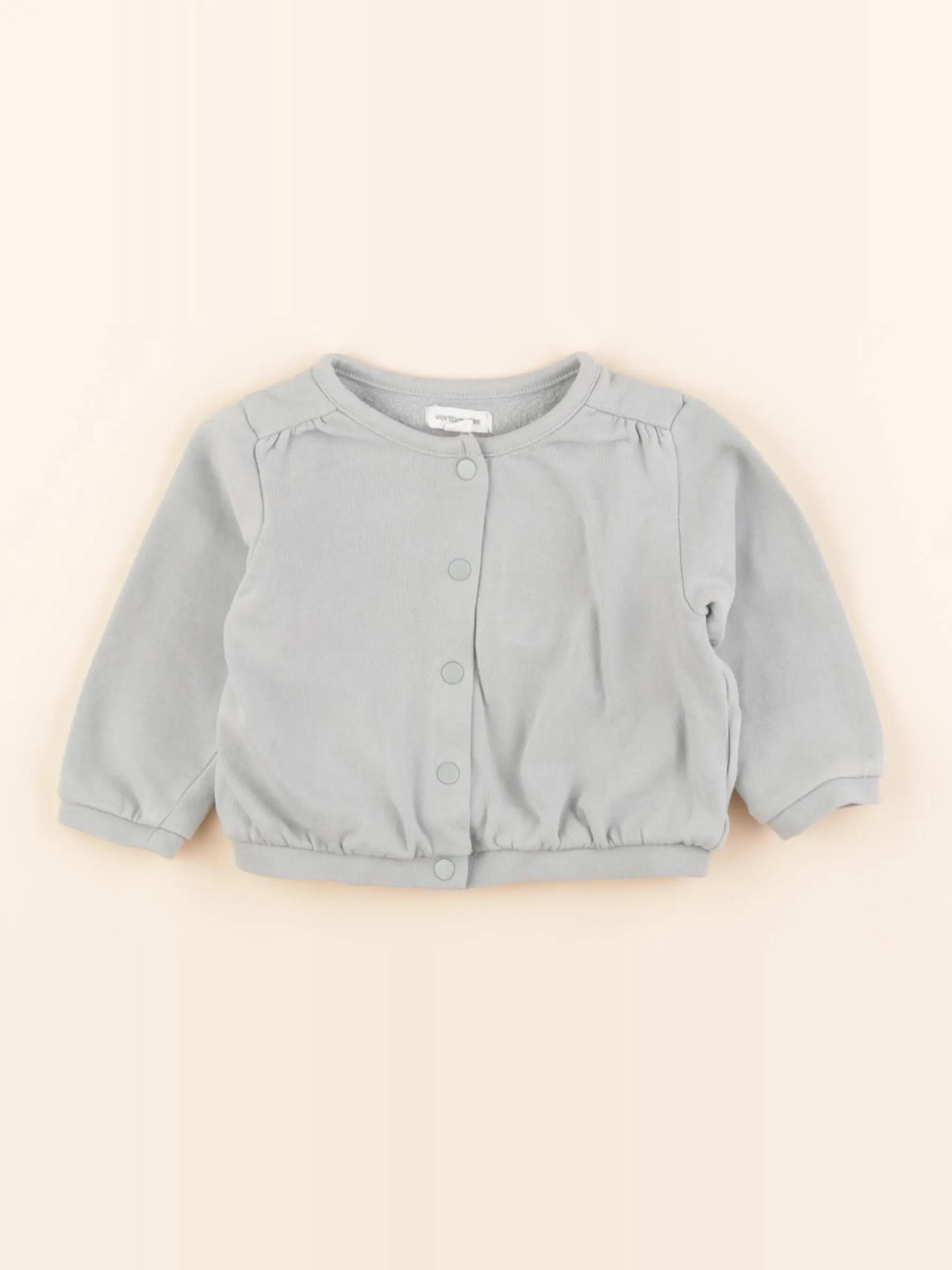 Vertbaudet - sweat vert - 9 mois