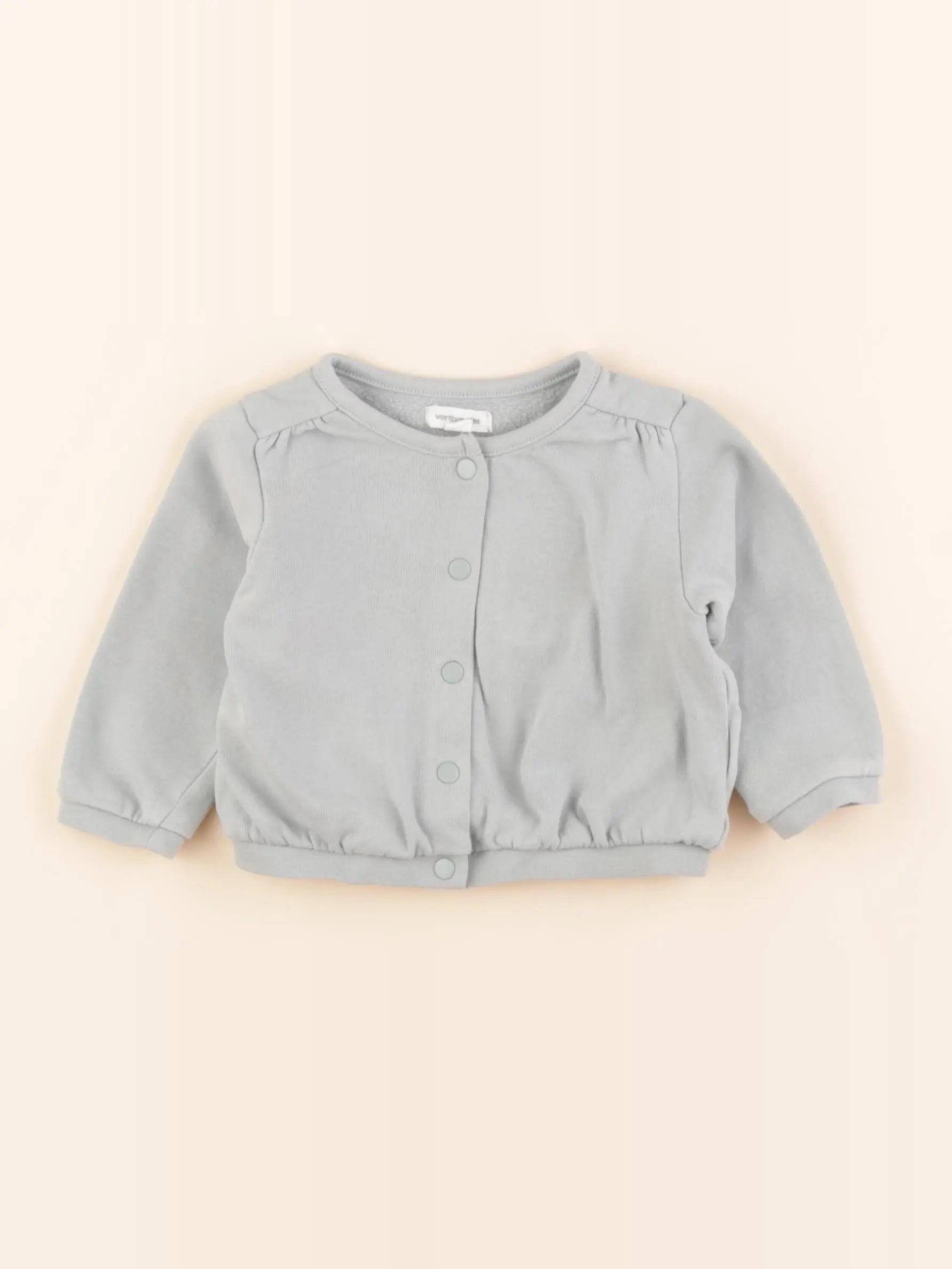 Vertbaudet - sweat vert - 9 mois